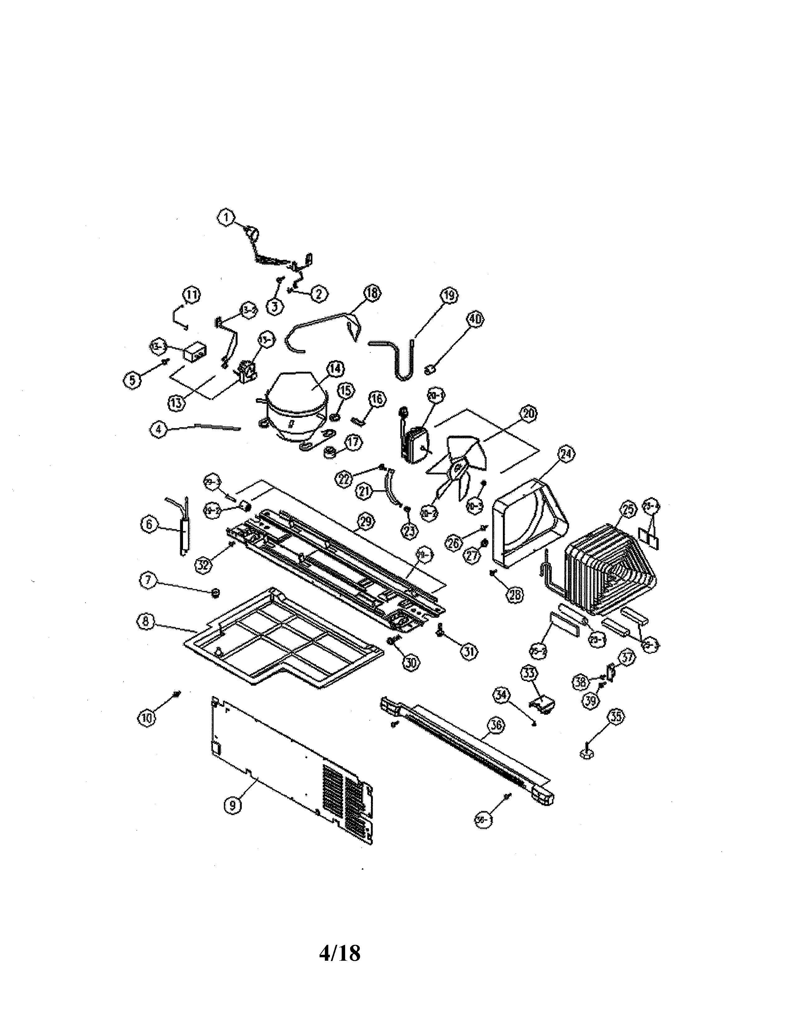 Kenmore 11161205710 machine room diagram