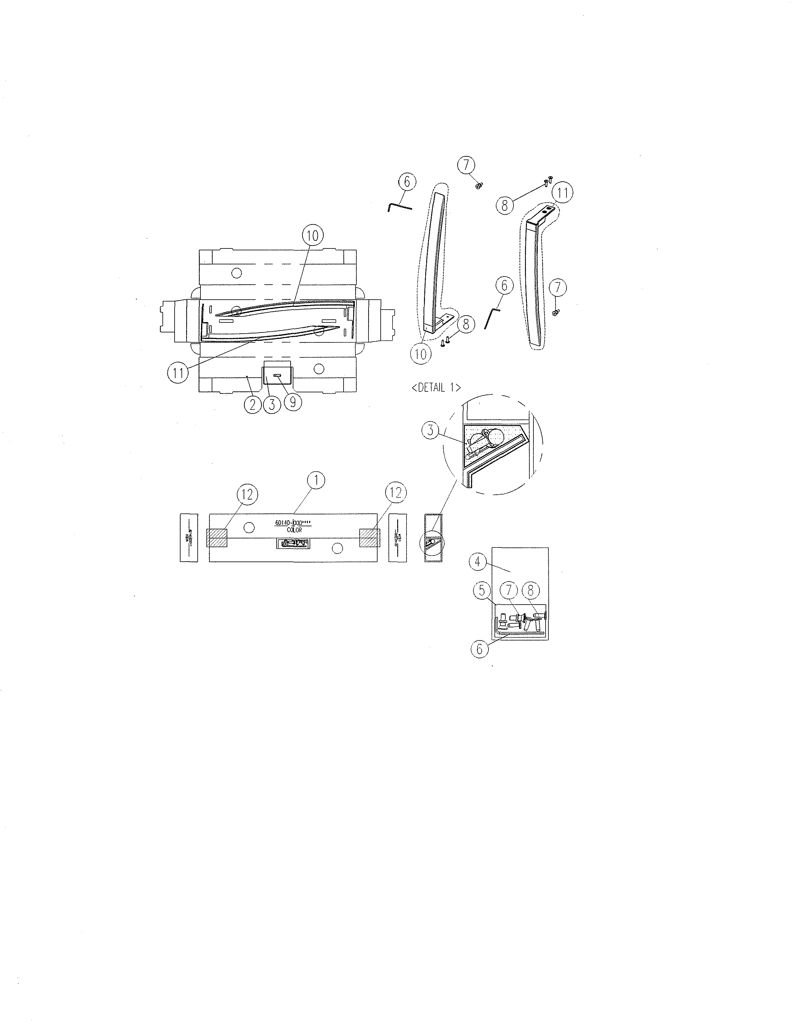 Kenmore 11161215611 handle parts diagram