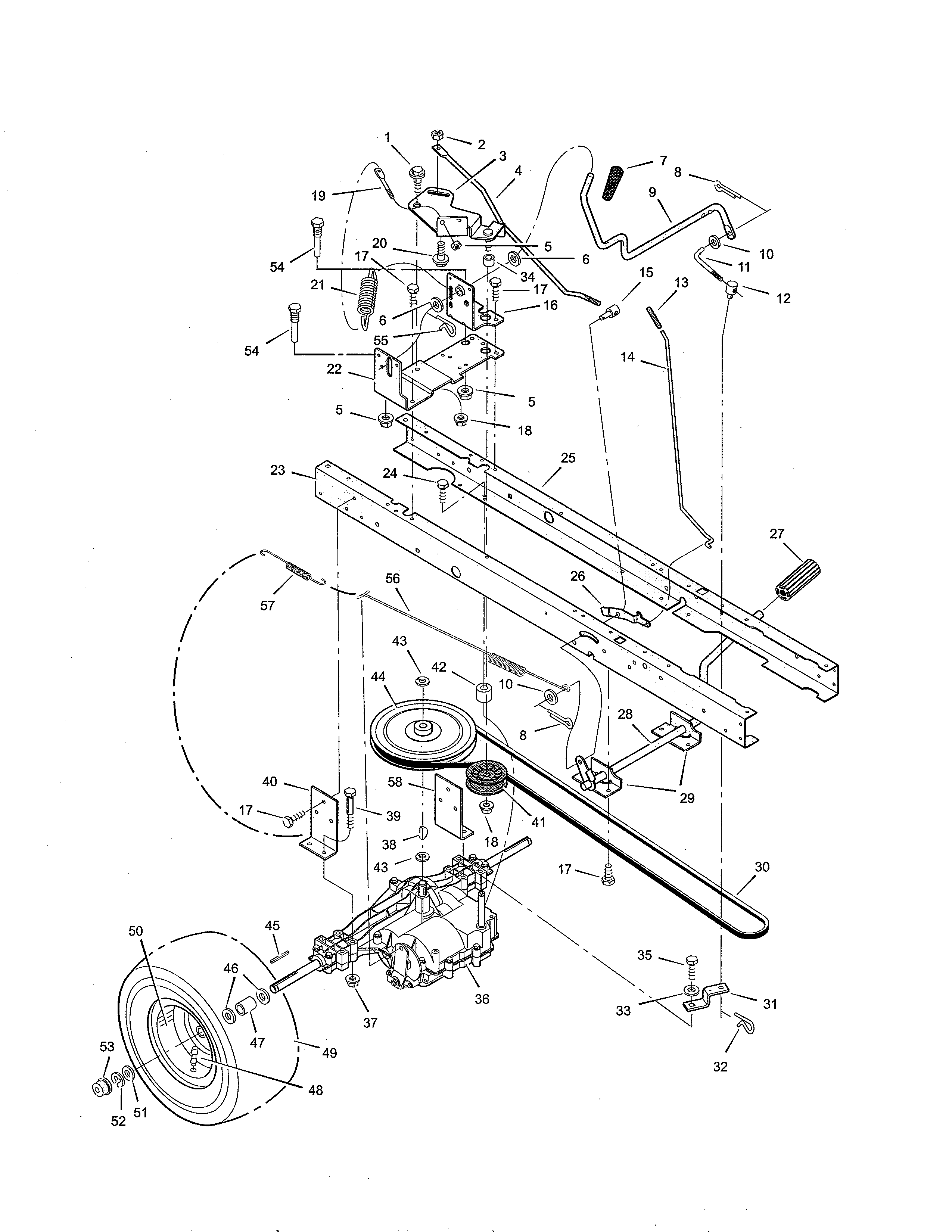 Murray 42514X8A motion drive diagram