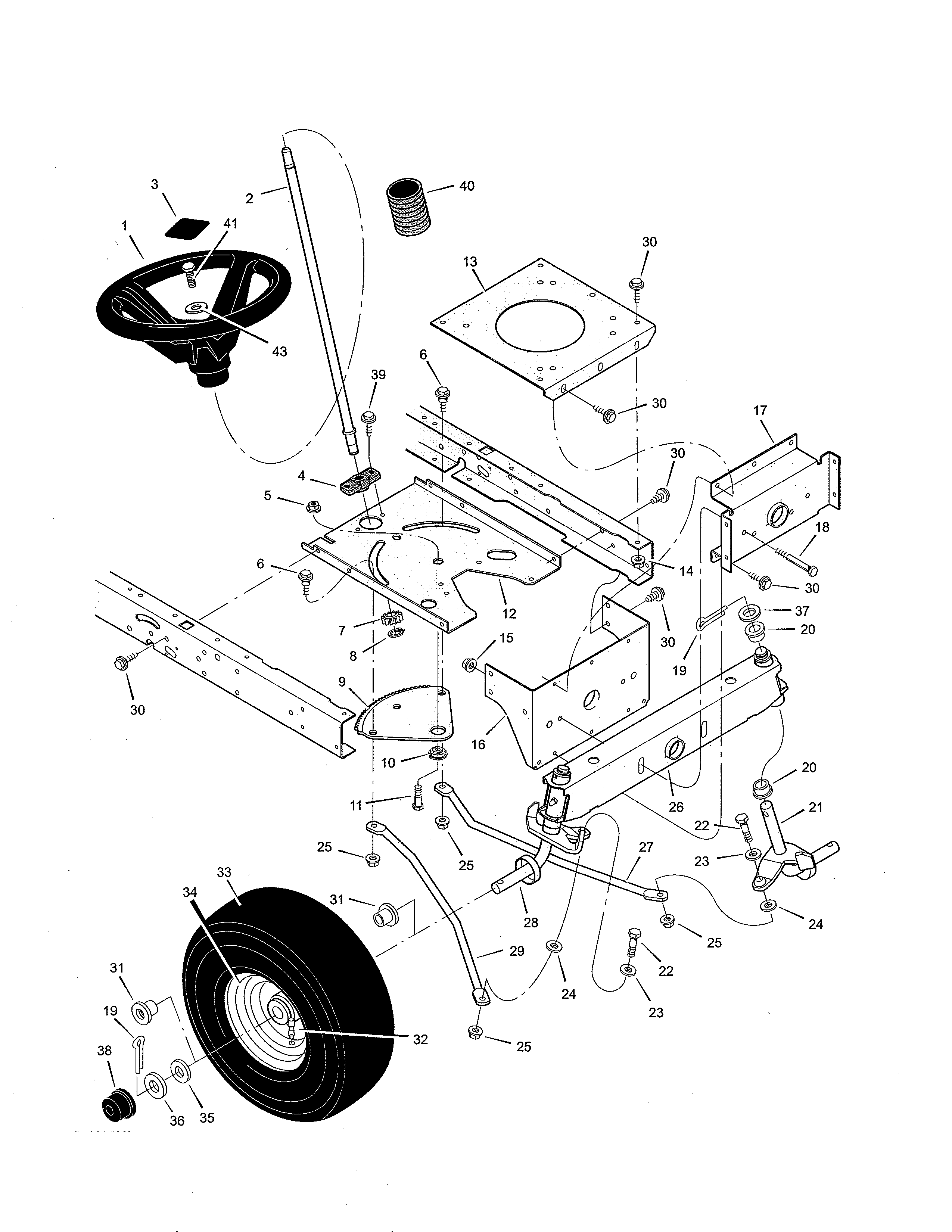 Murray 42514X8A steering diagram
