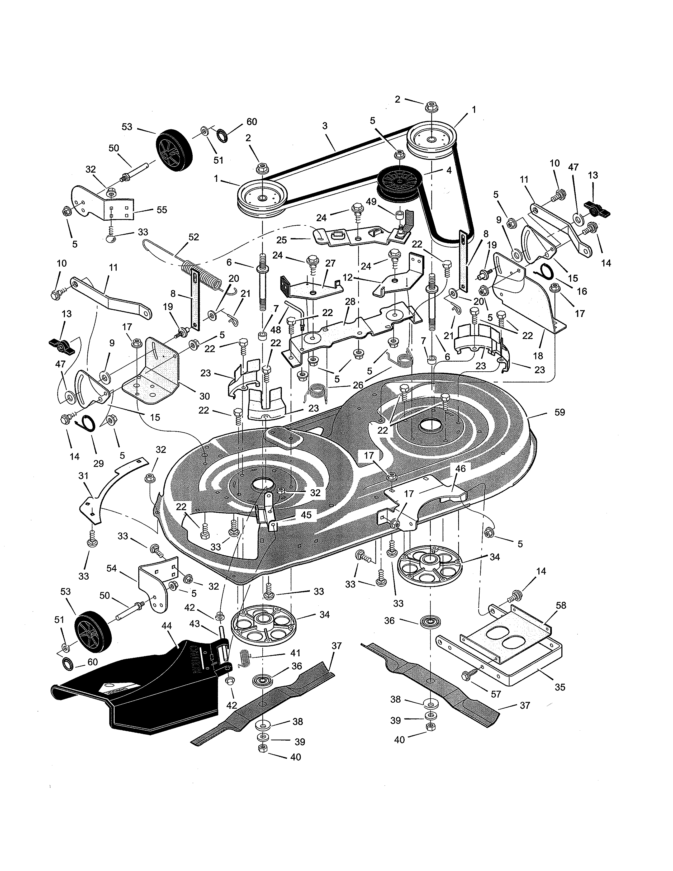 Murray 42514X8A mower housing diagram