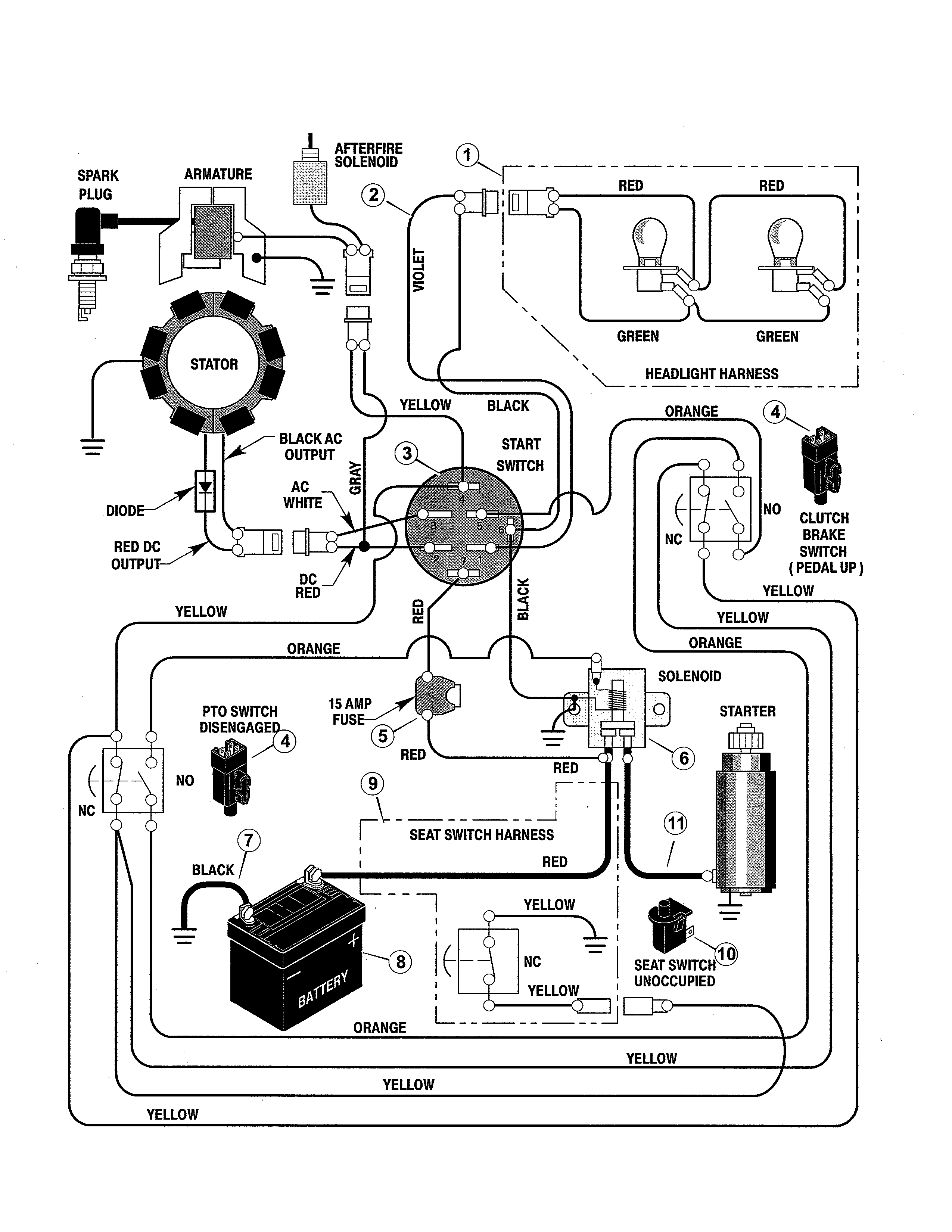 Murray 42514X8A electrical system diagram