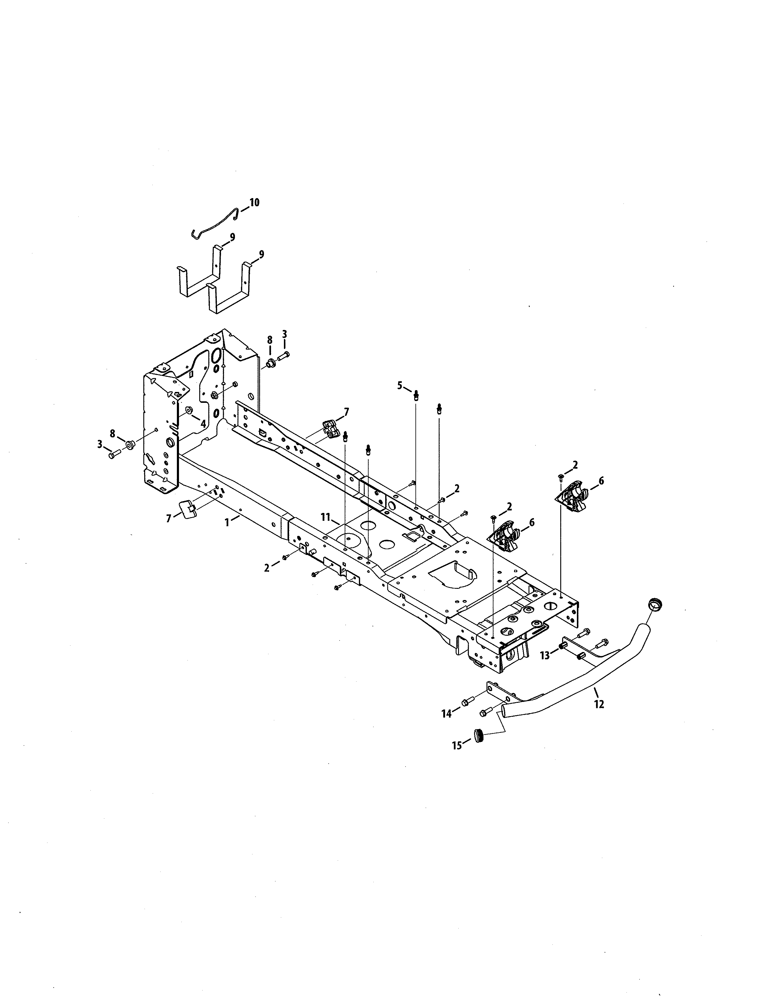 MTD 13AJA1ZS099 frame diagram