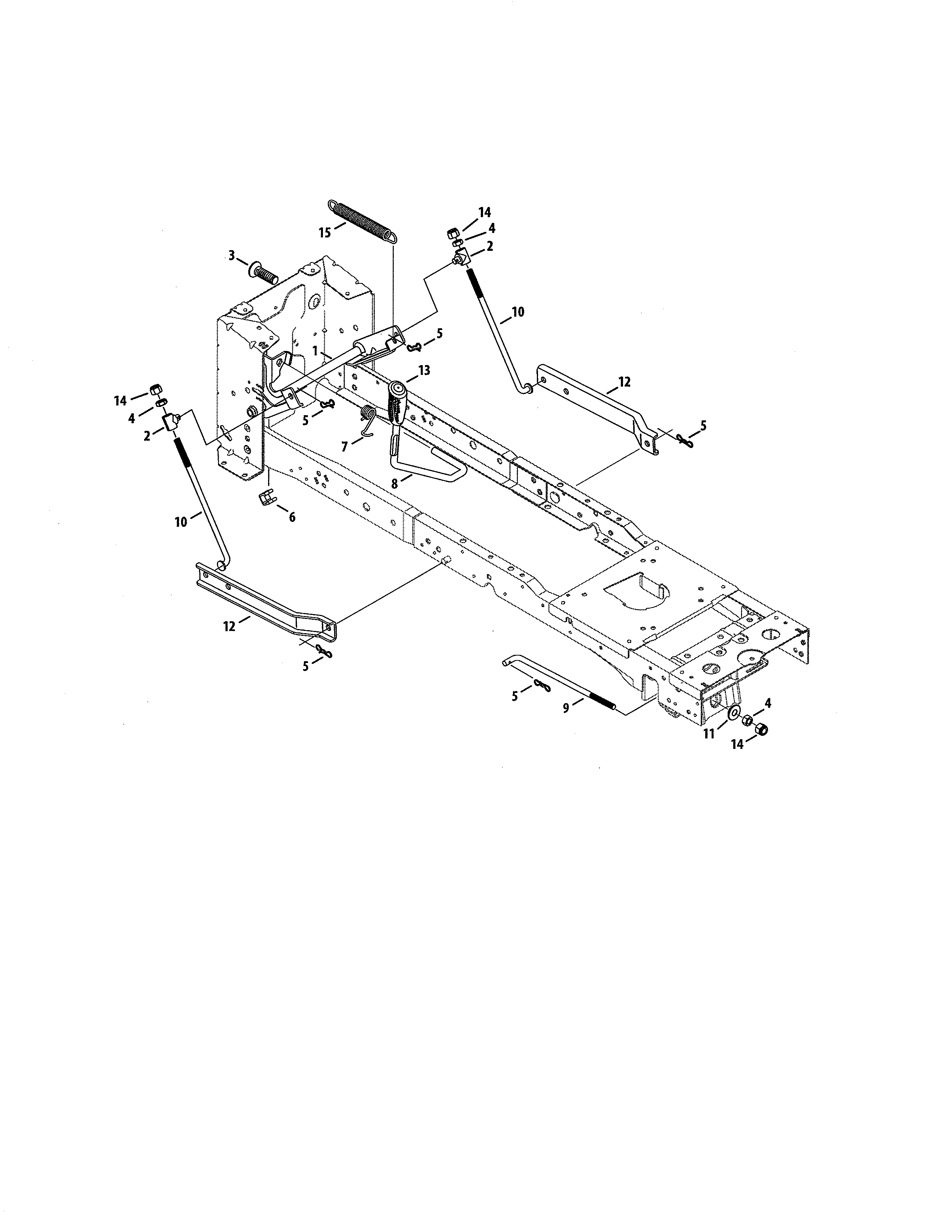 MTD 13AJA1ZS099 lift diagram