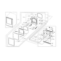 Samsung DV45H7000EP/A3-00 front frame/door diagram