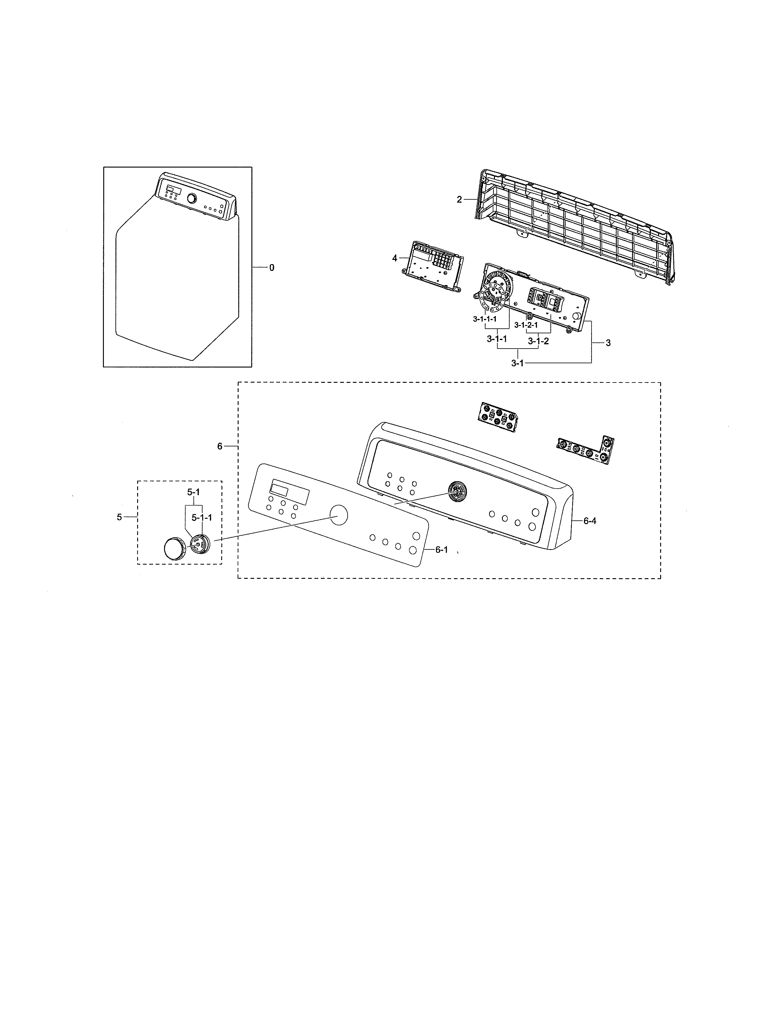 Samsung DV476GTHAWR/A1-01 control panel diagram