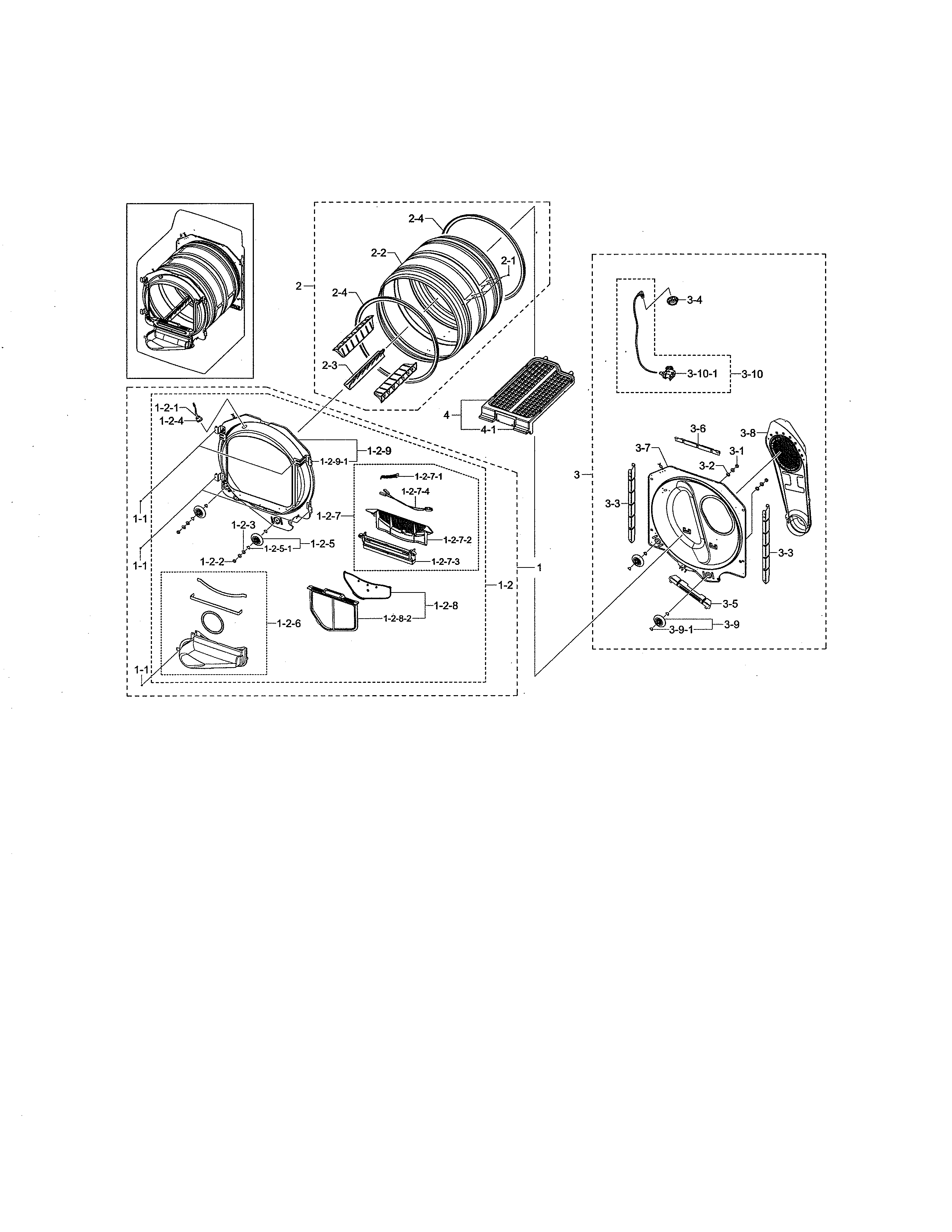 Samsung DV476GTHAWR/A1-01 drum diagram