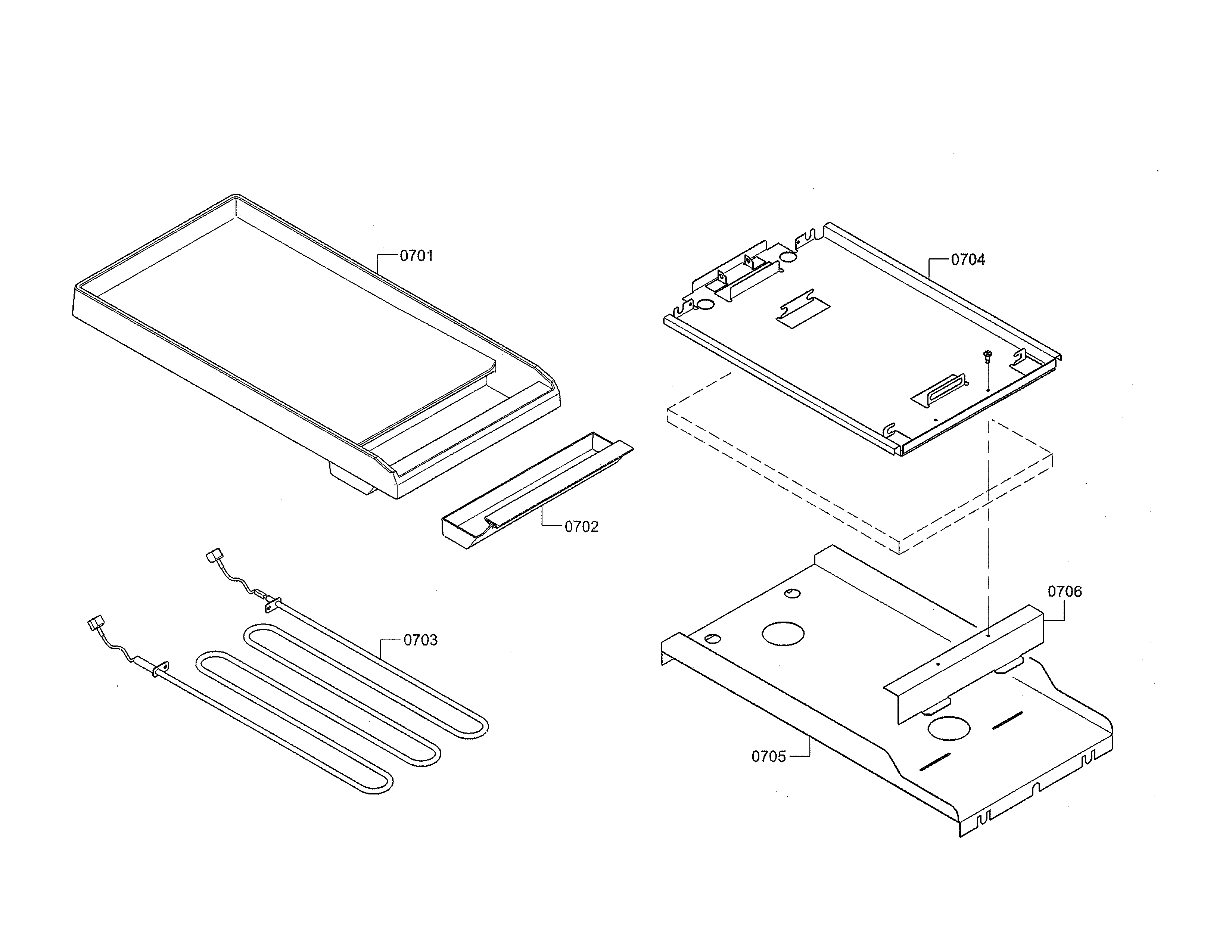 Thermador PRD48JDSGU/09 griddle/element diagram