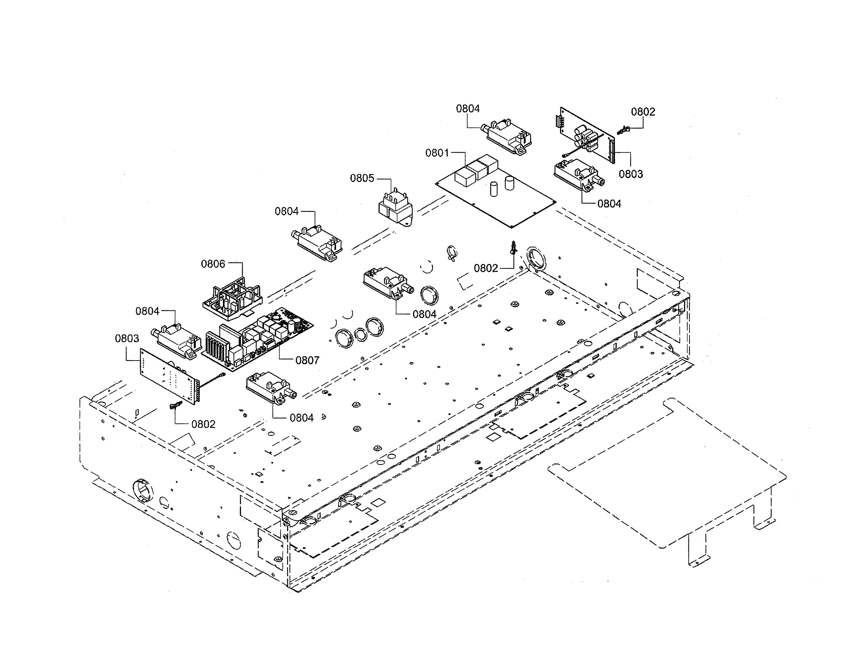 Thermador PRD48JDSGU/09 power module/pc board diagram