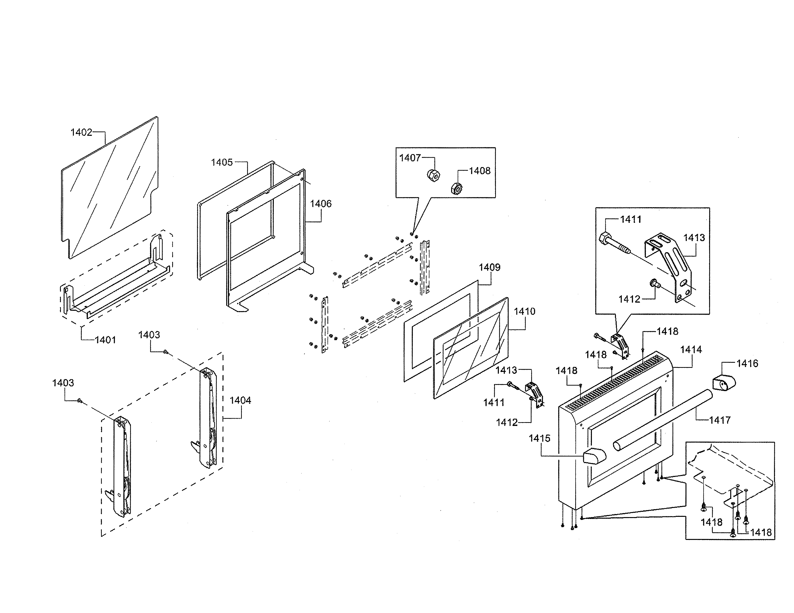 Thermador PRD48JDSGU/09 door diagram