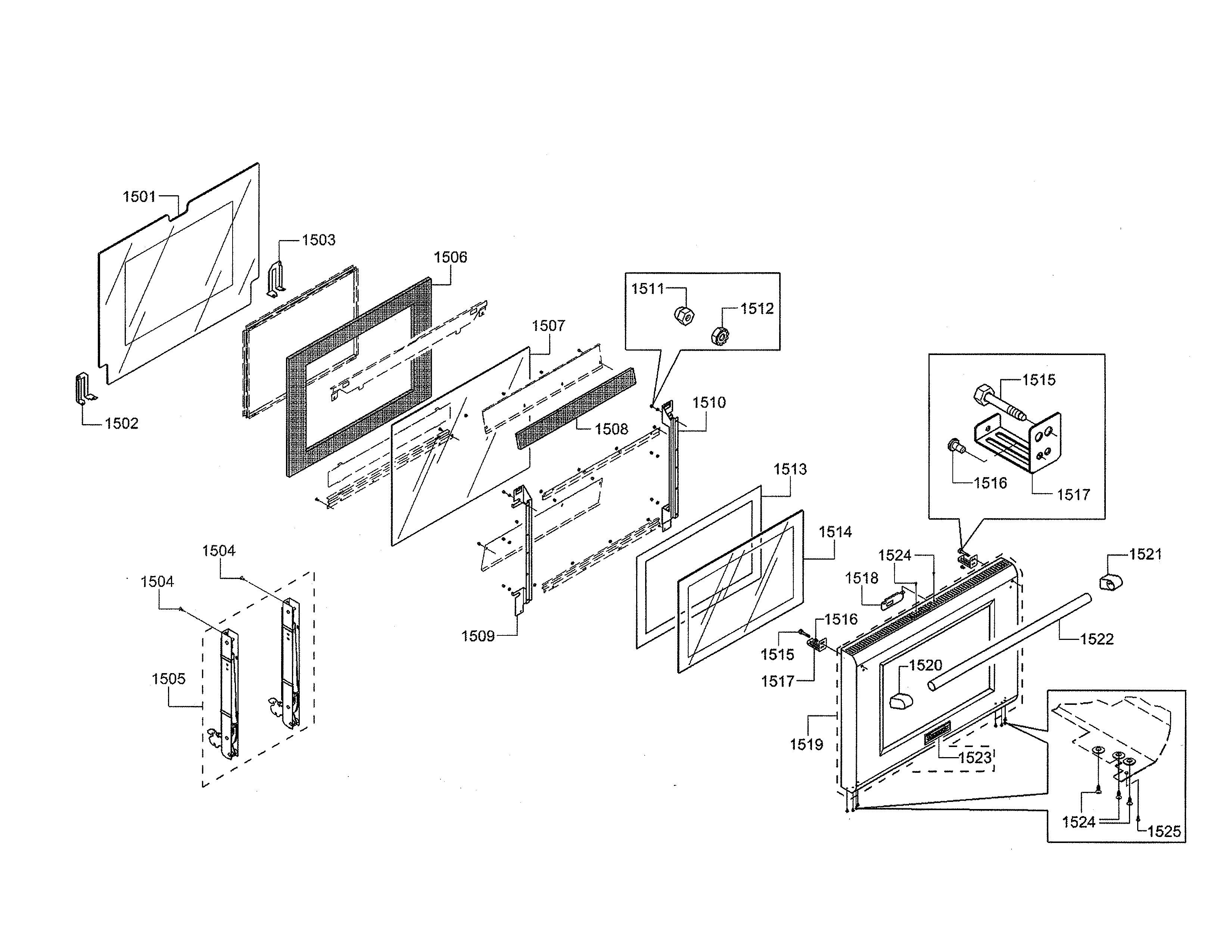 Thermador PRD48JDSGU/09 door diagram