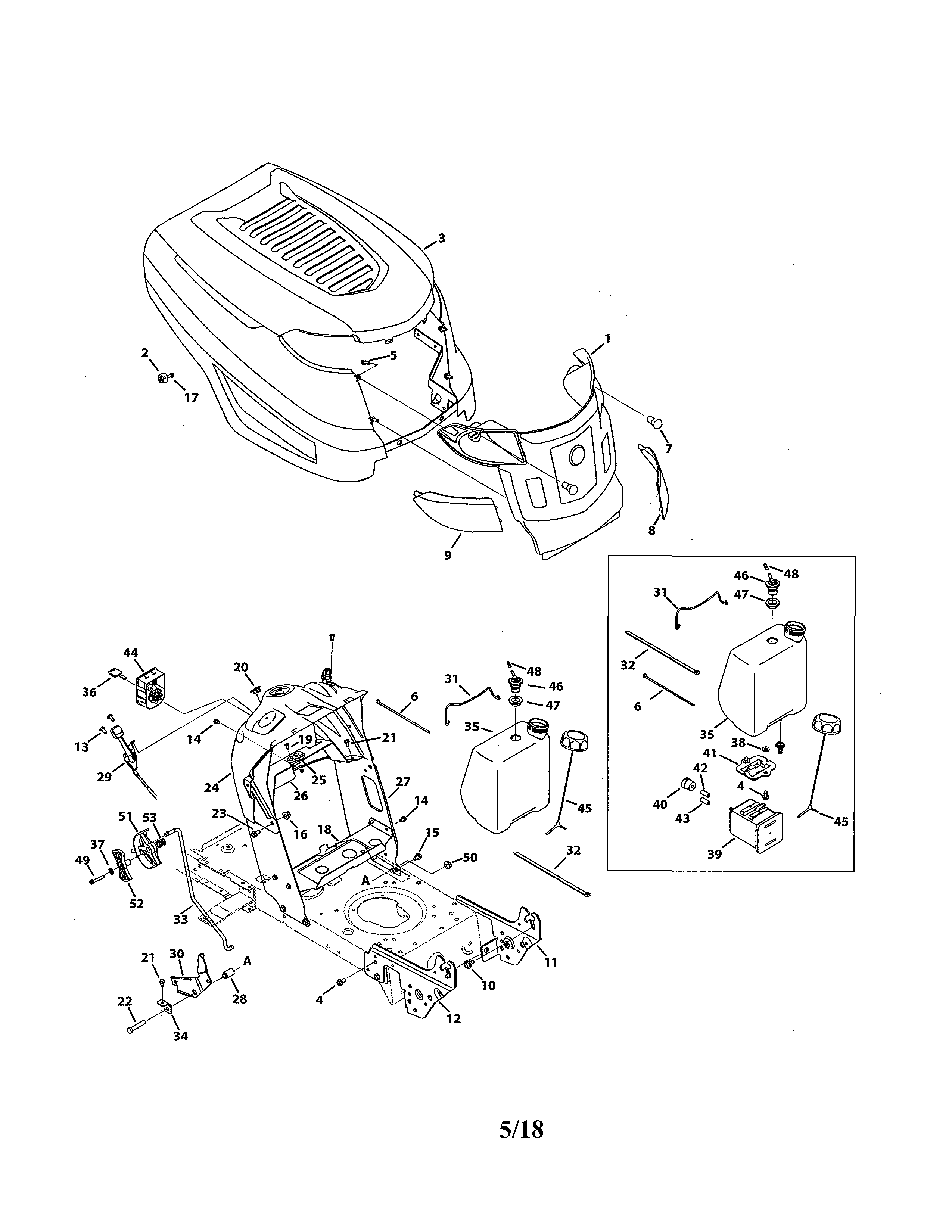 Troybilt 13WX78KS011 k style hood diagram