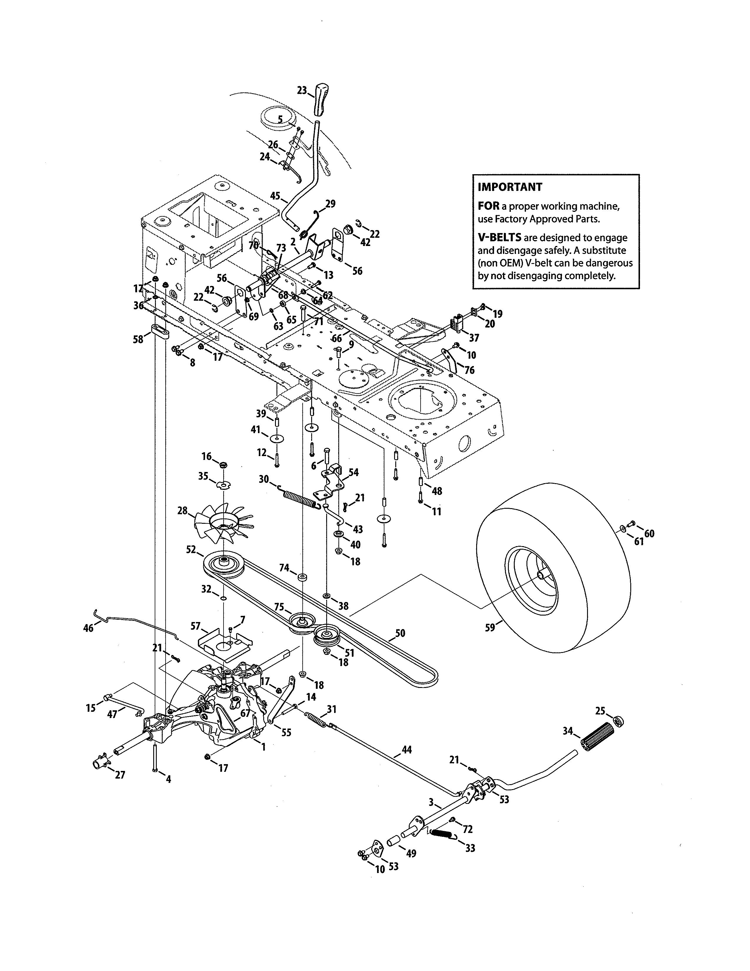 Troybilt 13WX79KT011 transmission diagram
