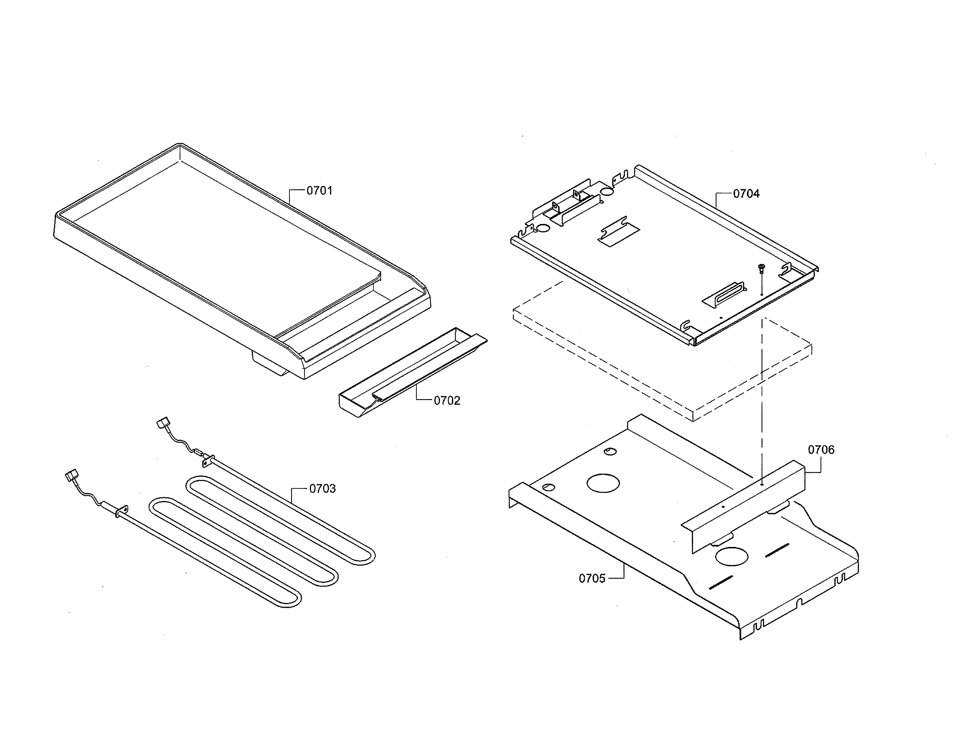 Thermador PRD48JDSGU/10 griddle & element diagram