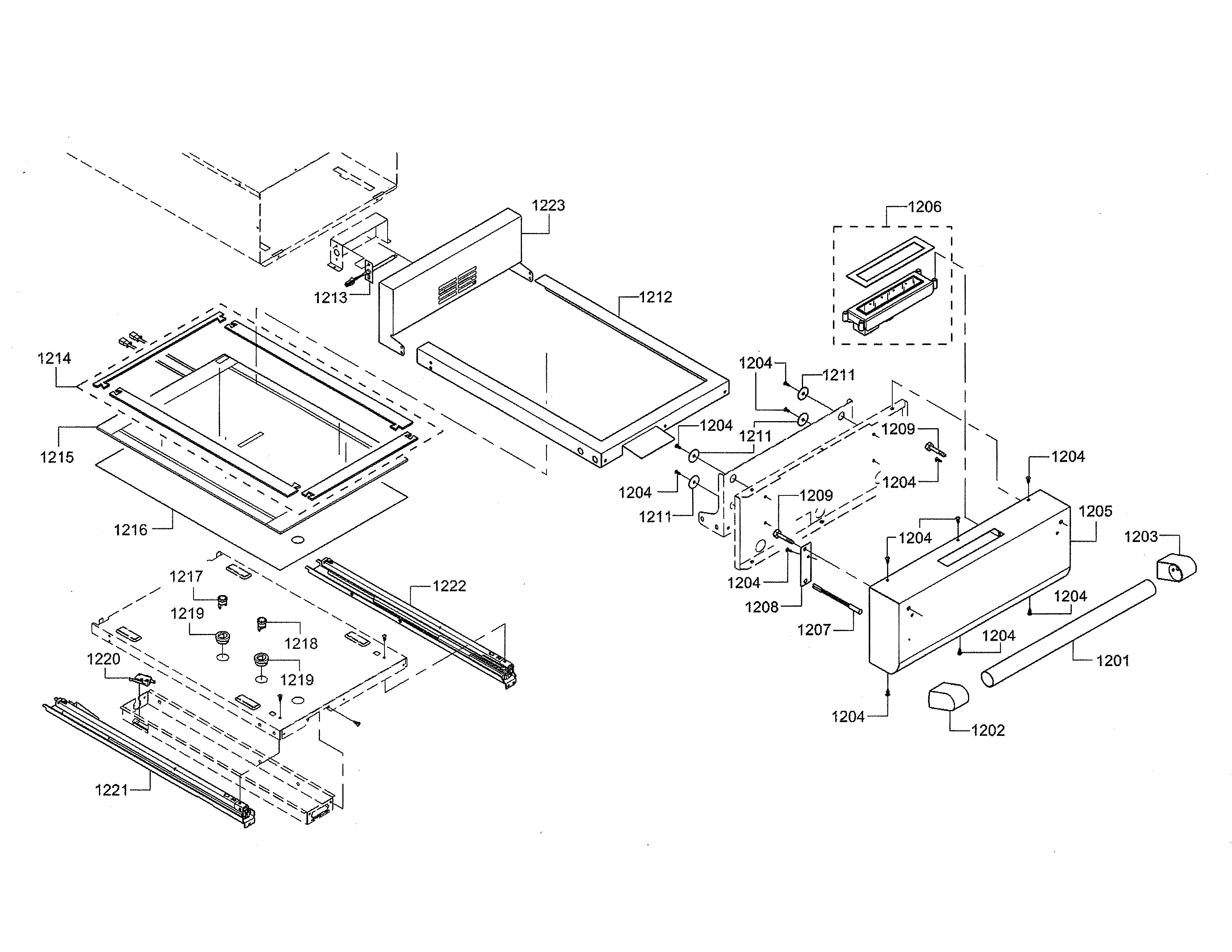 Thermador PRD48JDSGU/10 warming drawer diagram