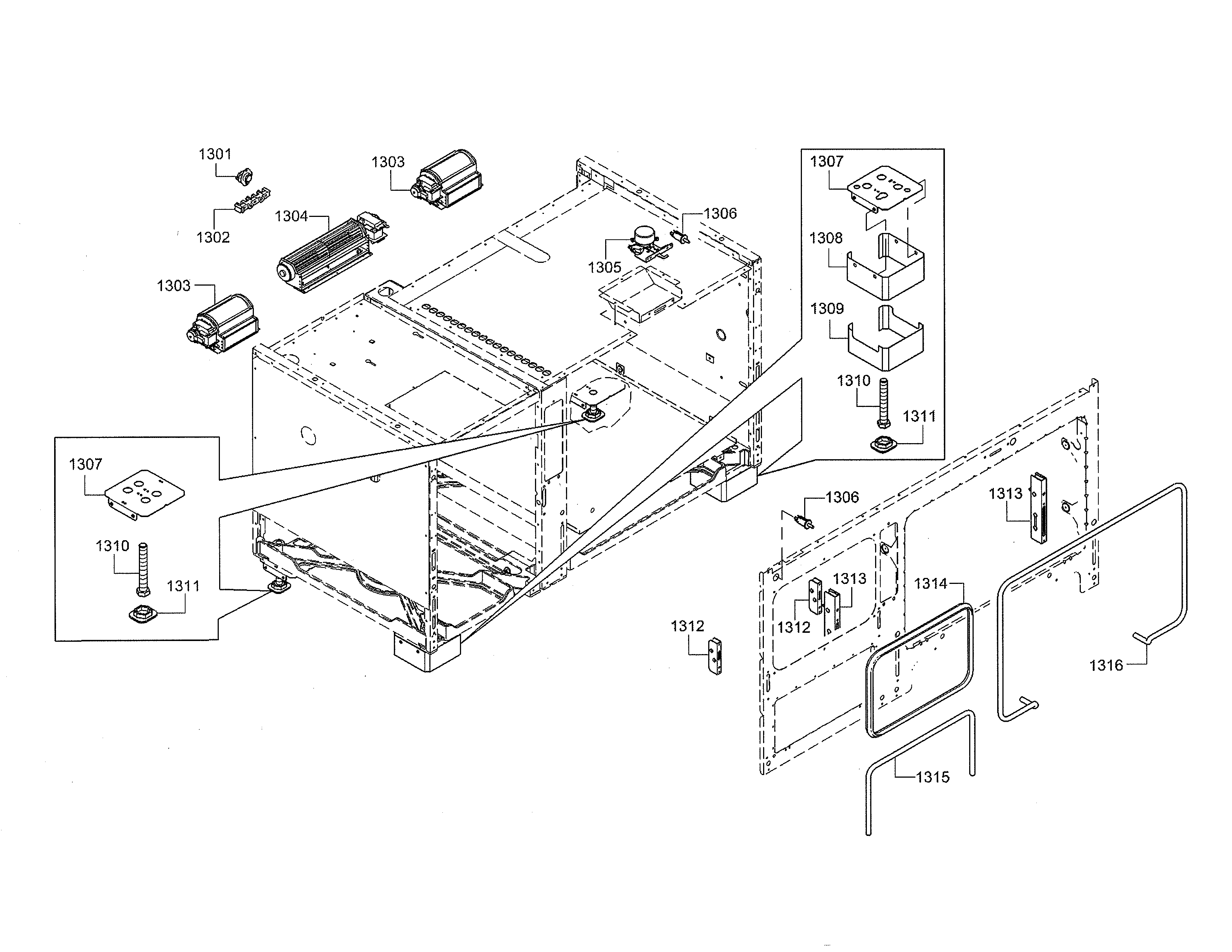 Thermador PRD48JDSGU/10 blower/receiver diagram