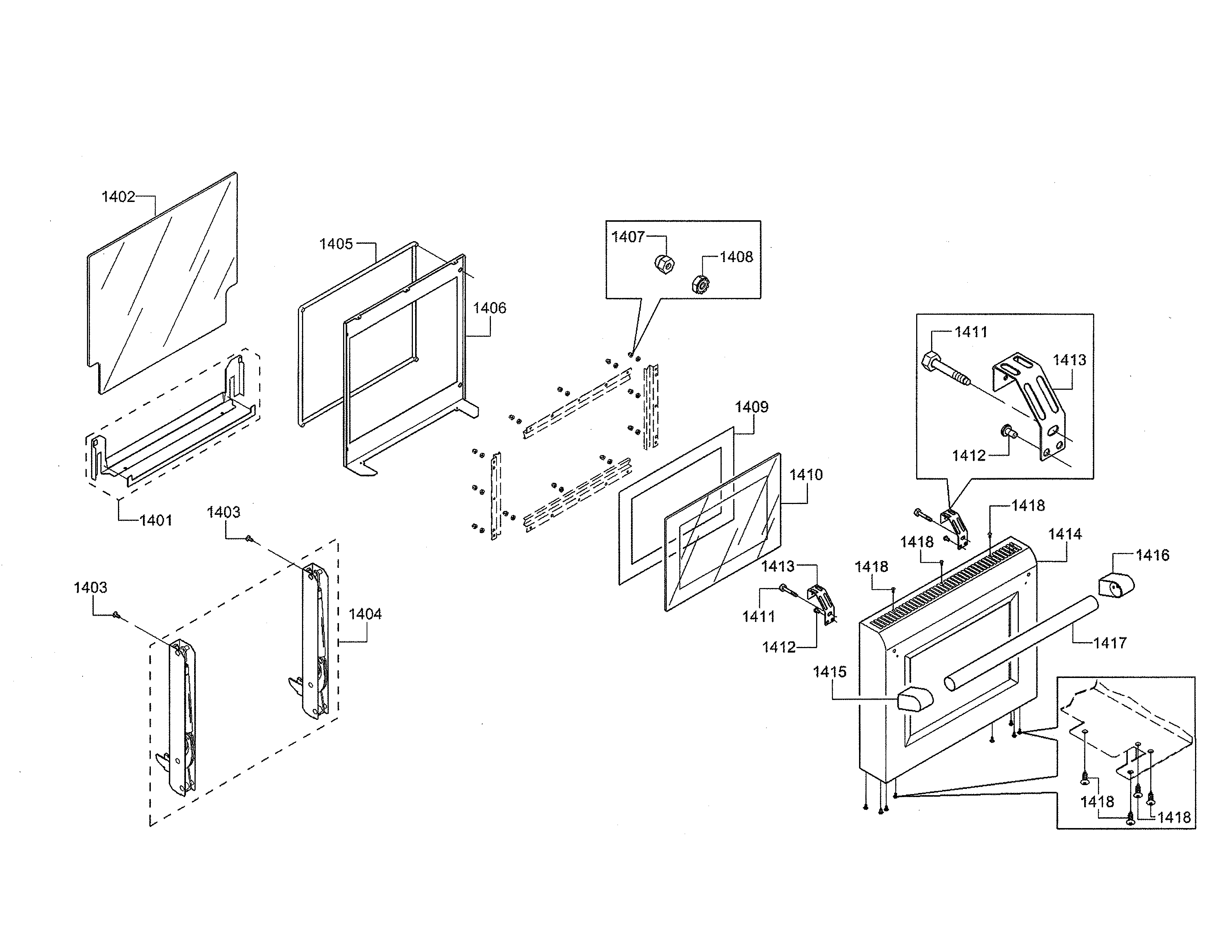 Thermador PRD48JDSGU/10 door diagram