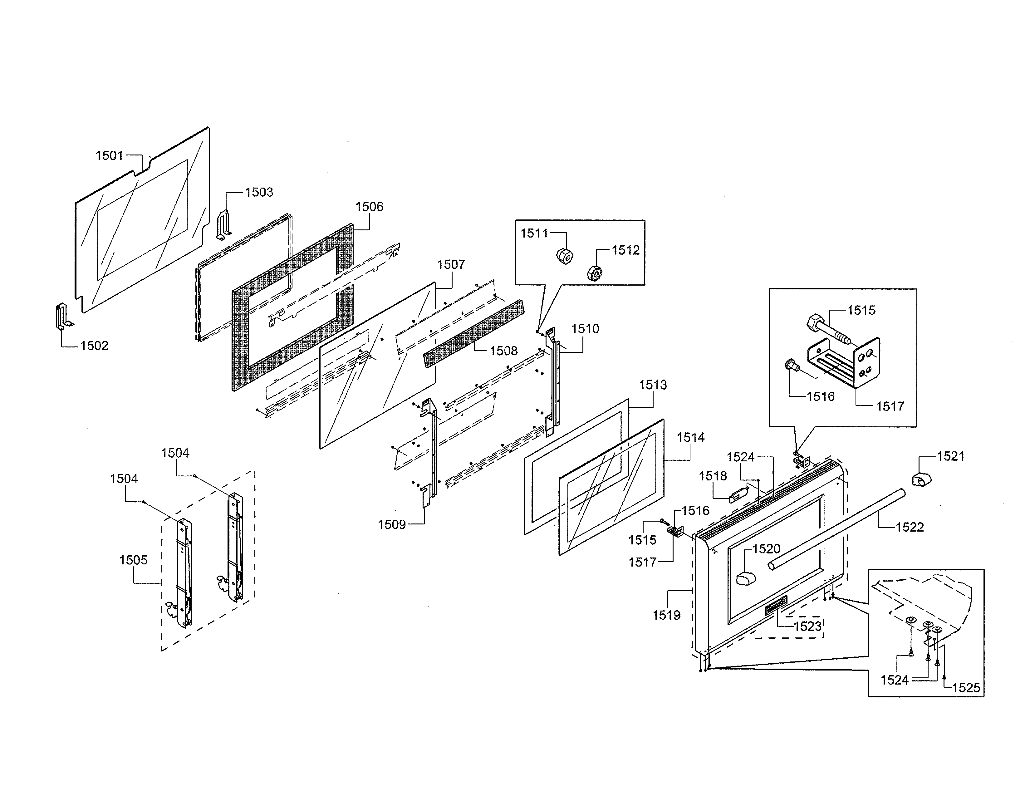 Thermador PRD48JDSGU/10 door diagram