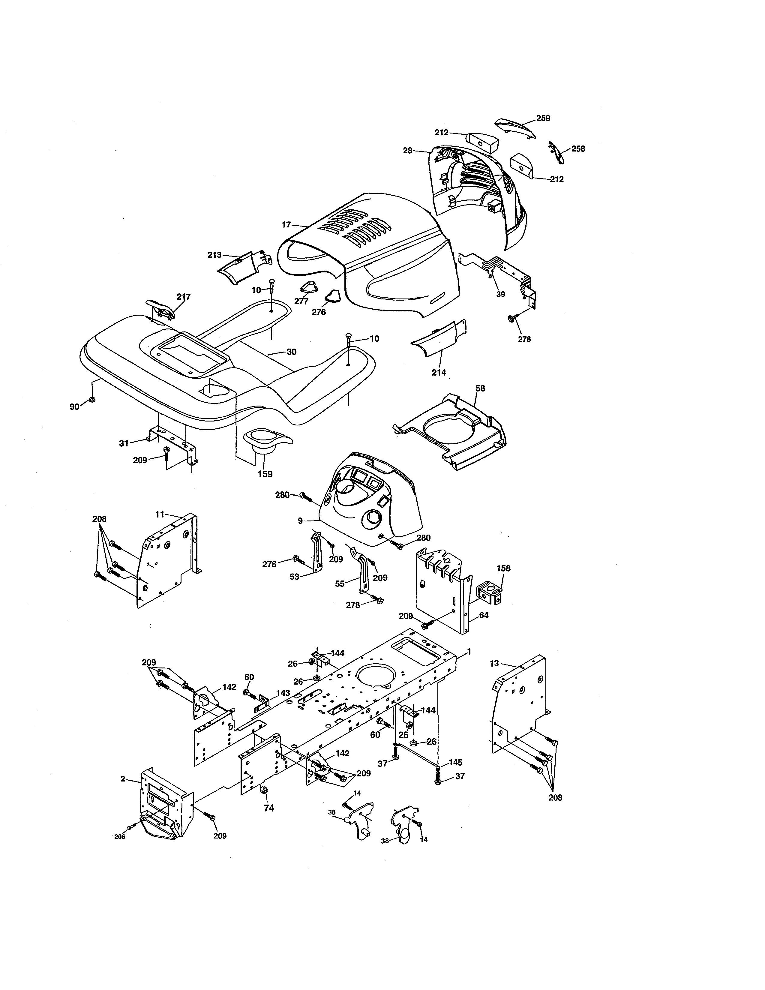 Husqvarna 96013000101 chassis diagram