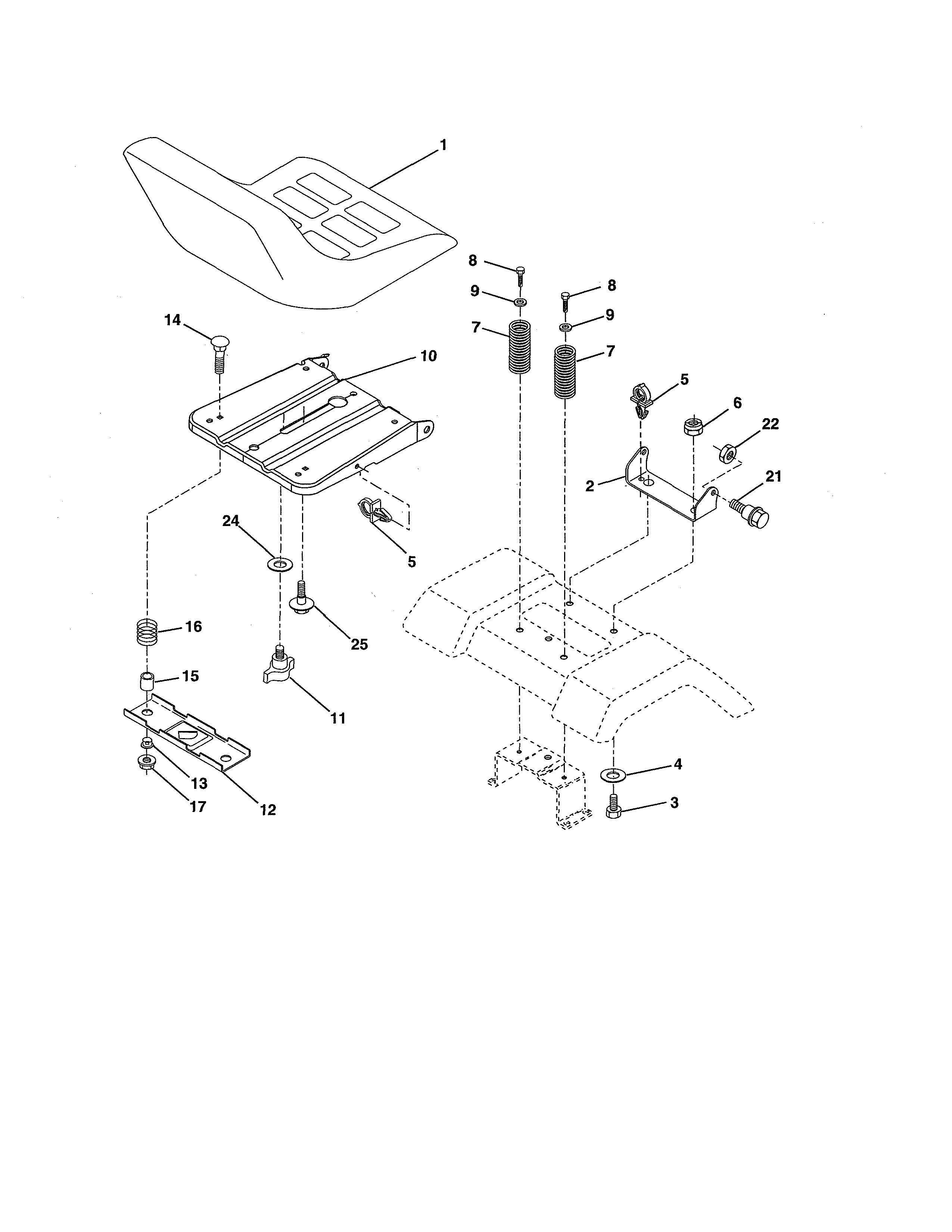 Husqvarna 96013000101 seat diagram
