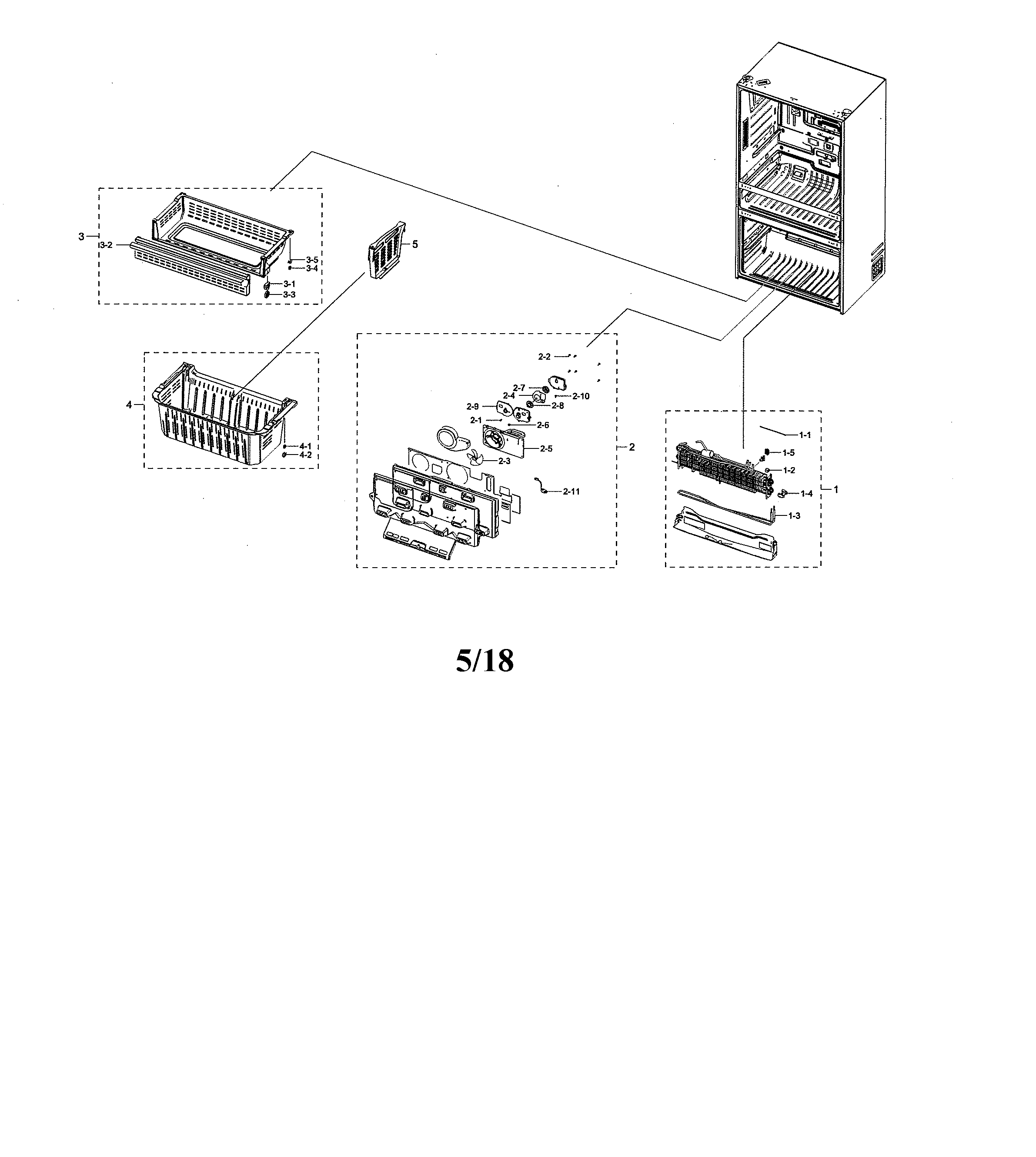 Samsung RF22NPEDBSR/AA-00 freezer diagram