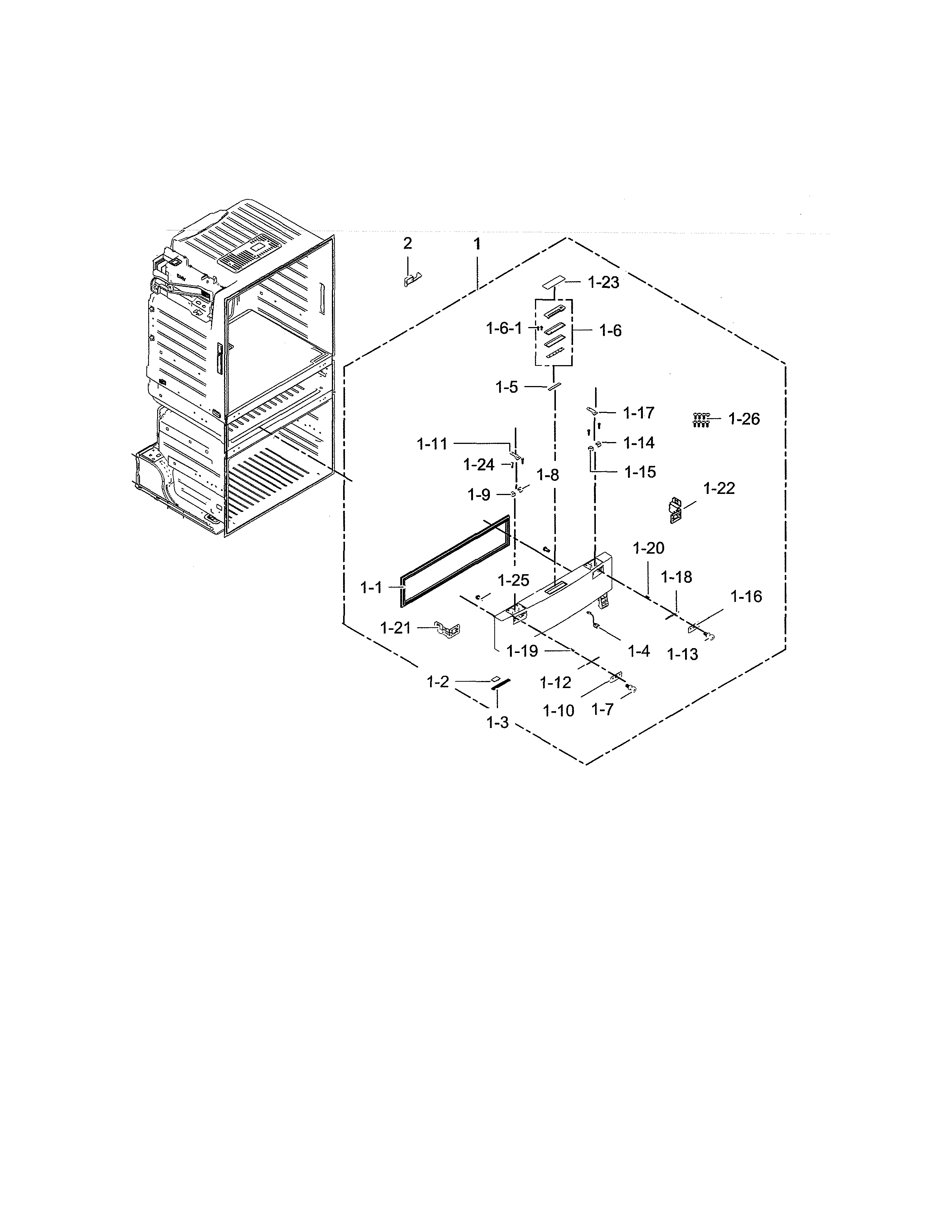 Samsung RF28HMEDBSG/AA-00 flexzone door diagram