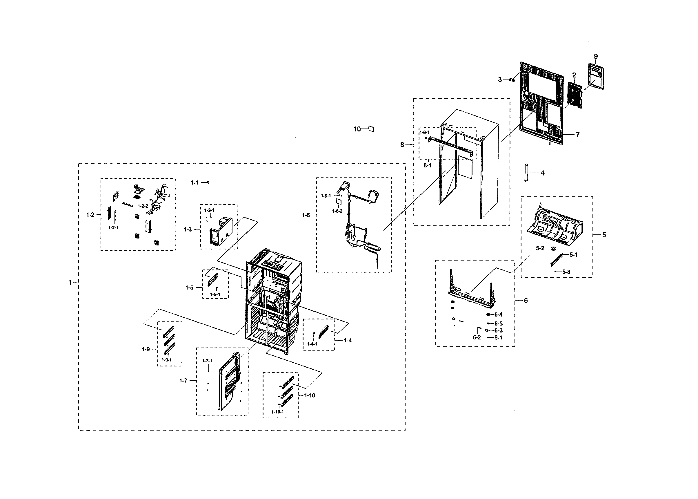 Samsung RF28N9780SG/AA-00 cabinet 1 diagram