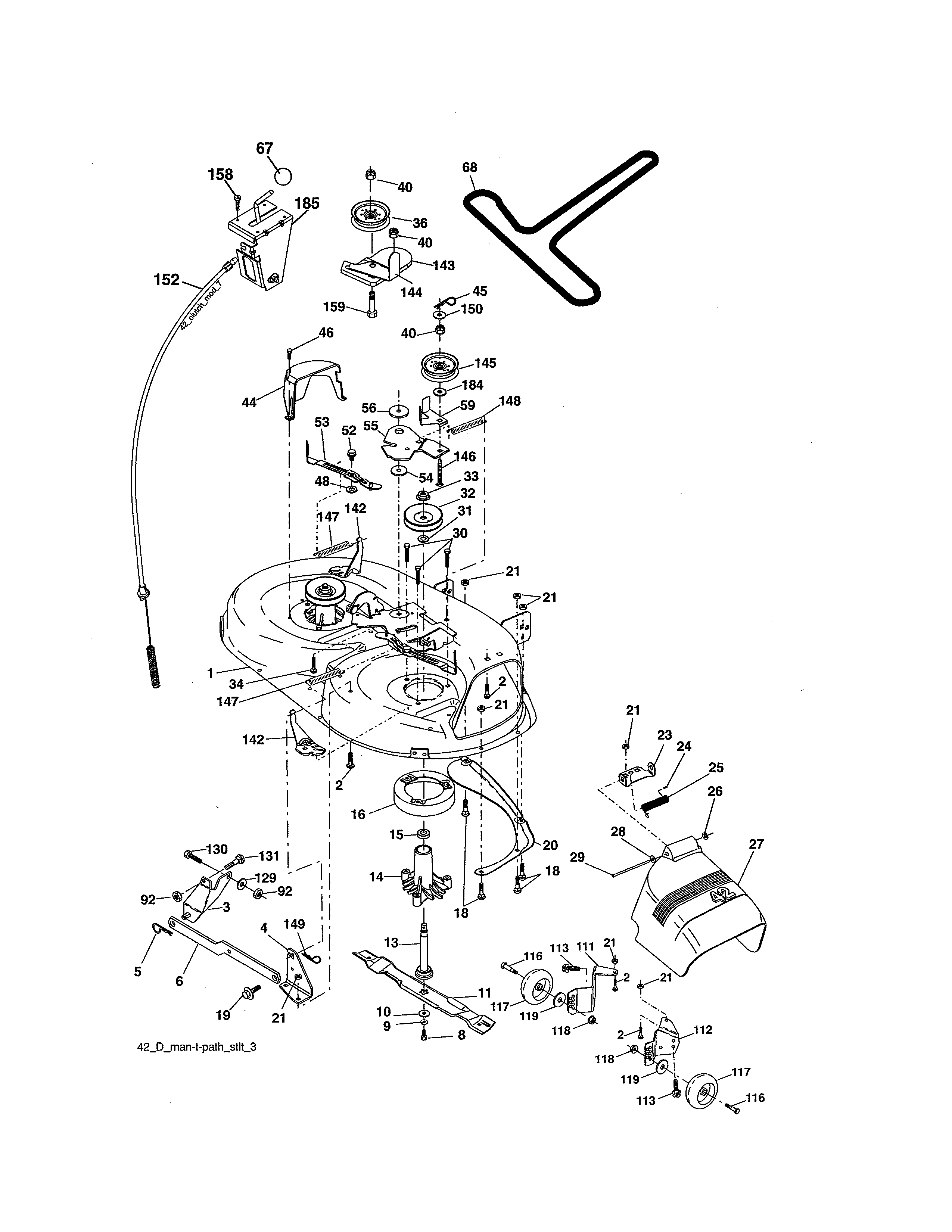 Craftsman 917276784 mower deck diagram
