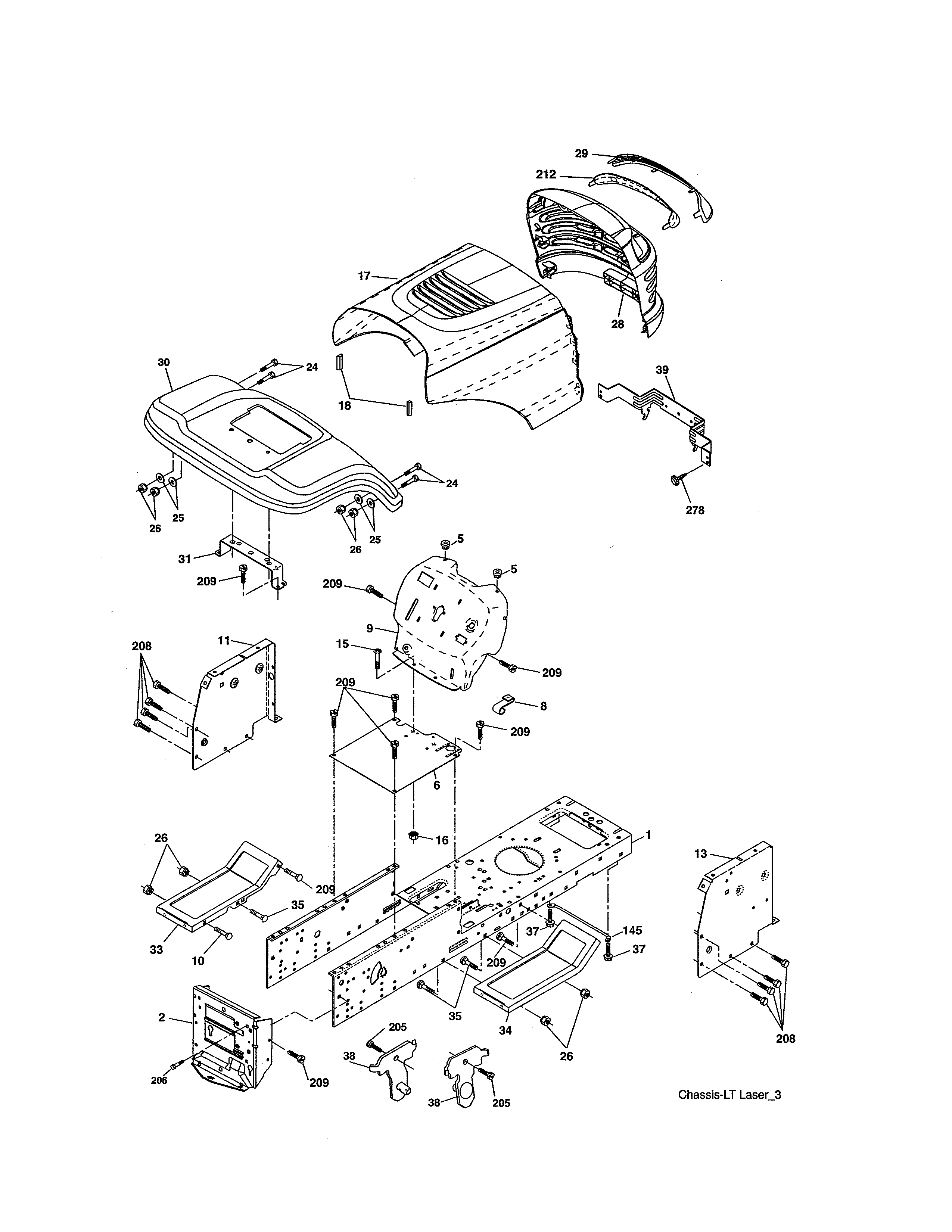 Craftsman 917275352 chassis & enclosures diagram