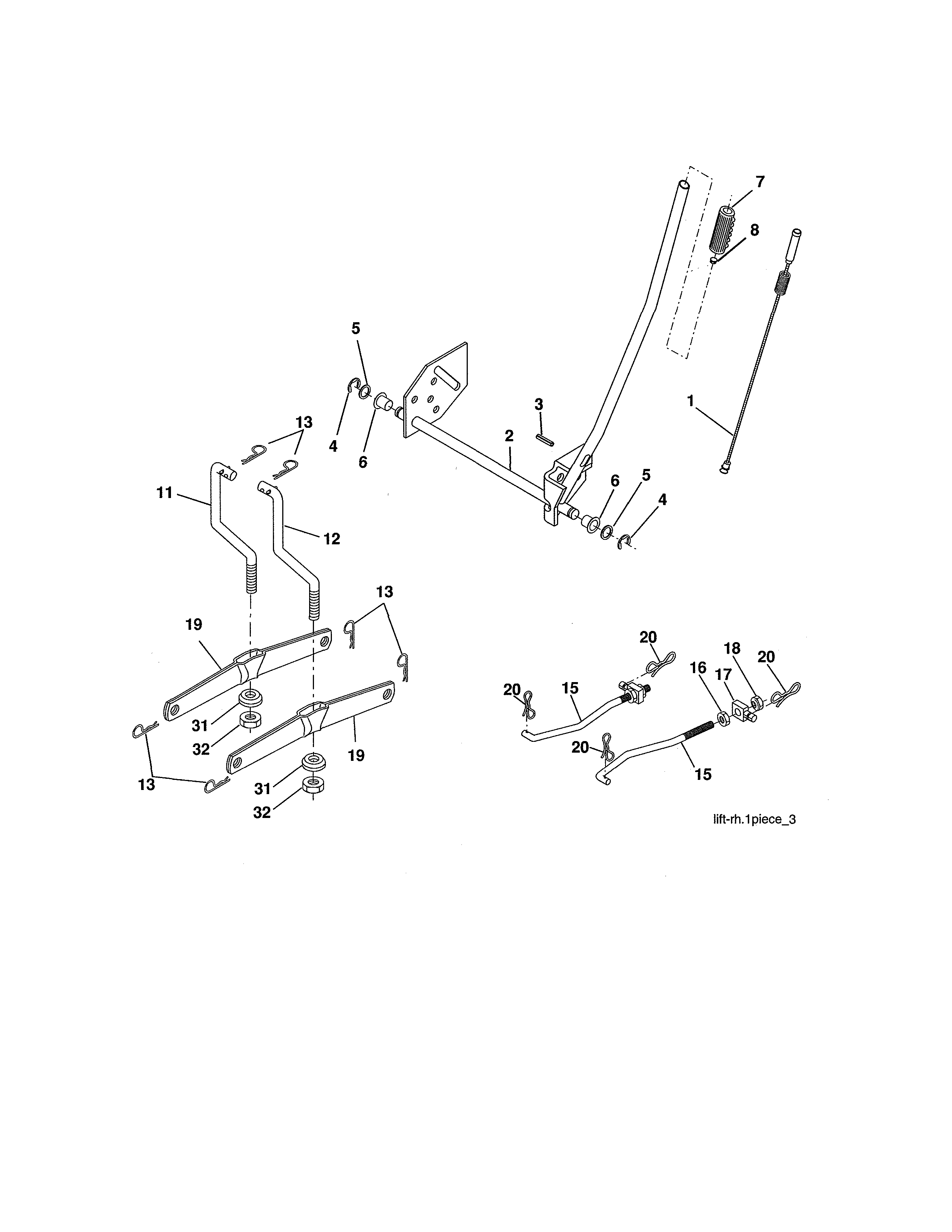 Craftsman 917275352 lift assembly diagram