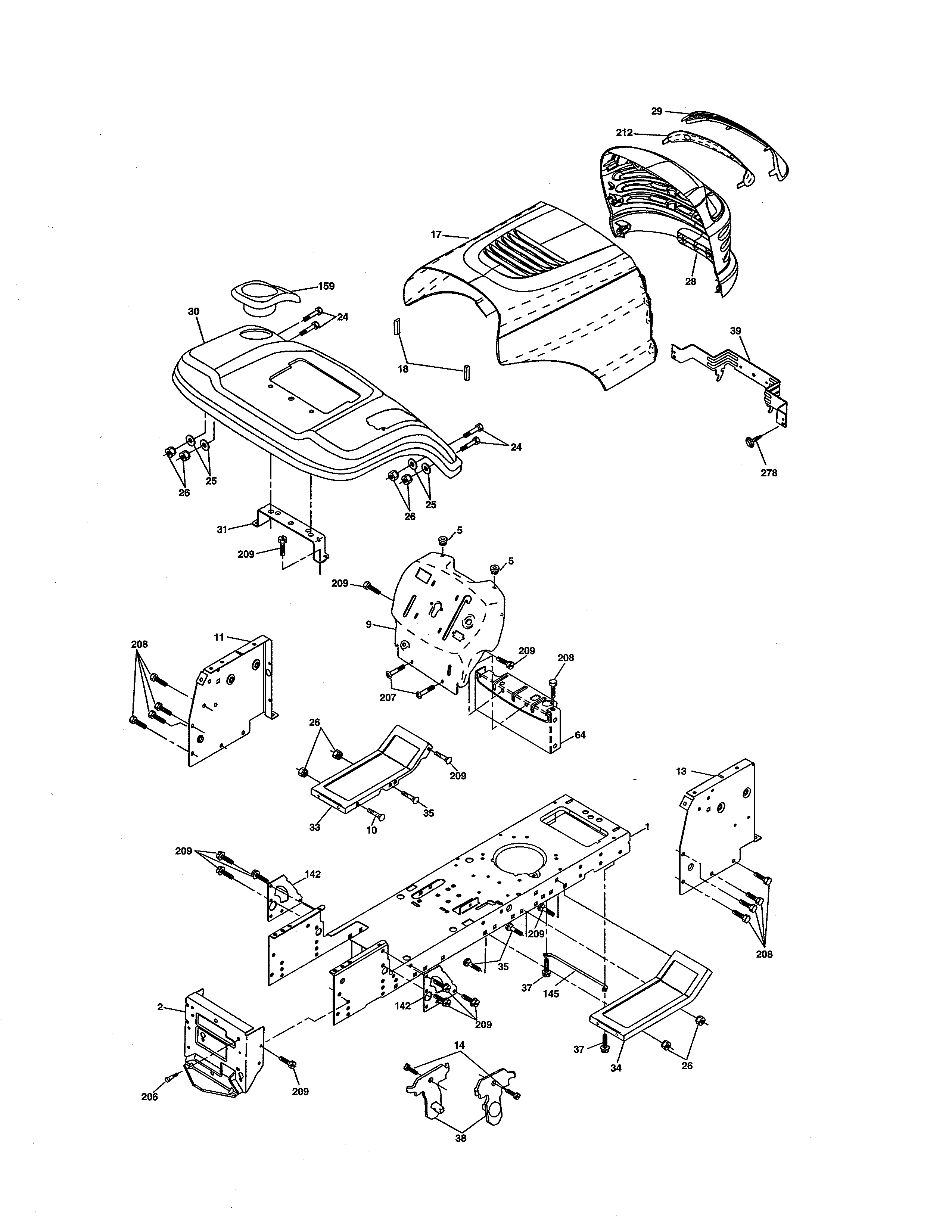 Craftsman 917276413 chassis & enclosures diagram
