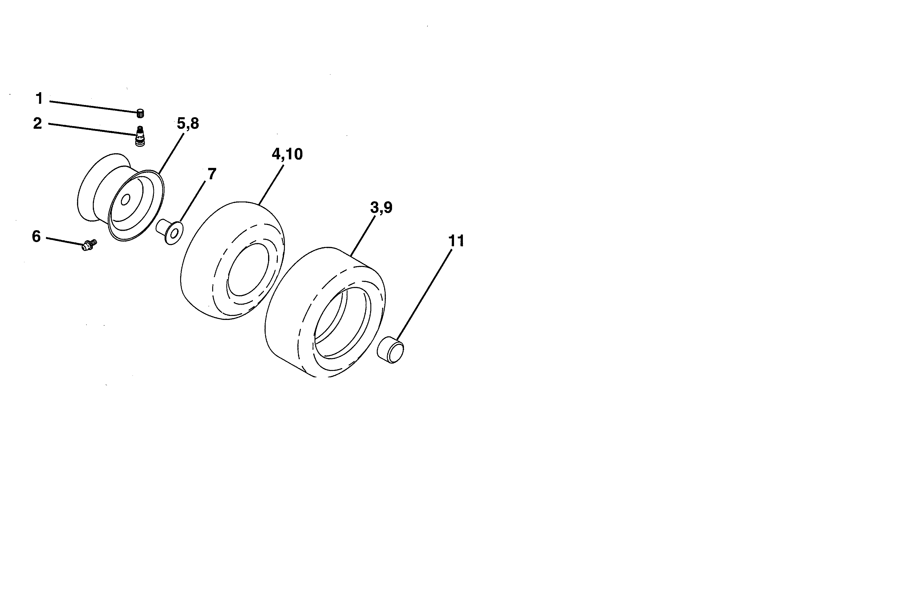 Craftsman 917276413 wheels & tires diagram