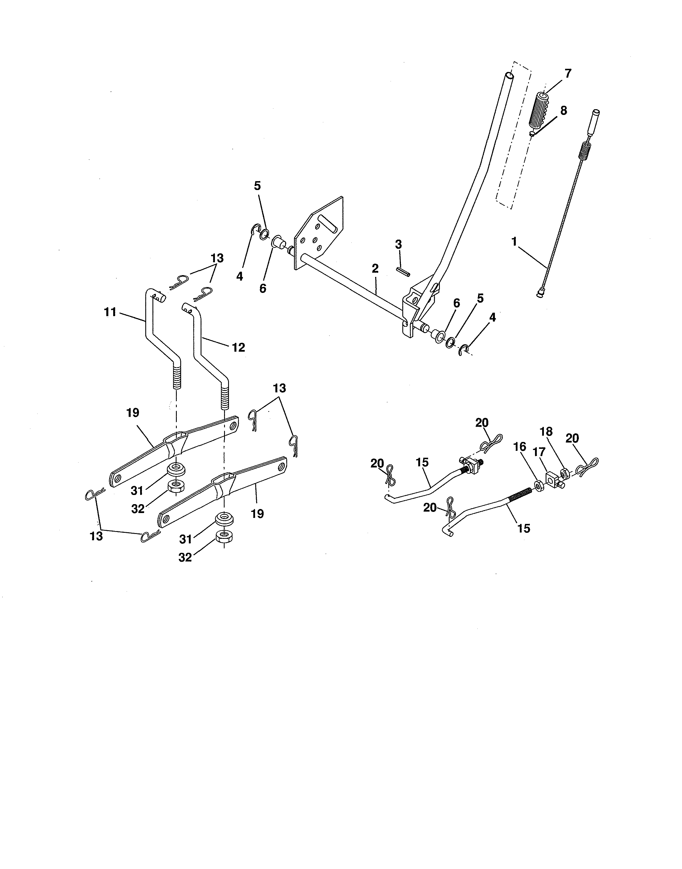 Craftsman 917276413 lift assembly diagram