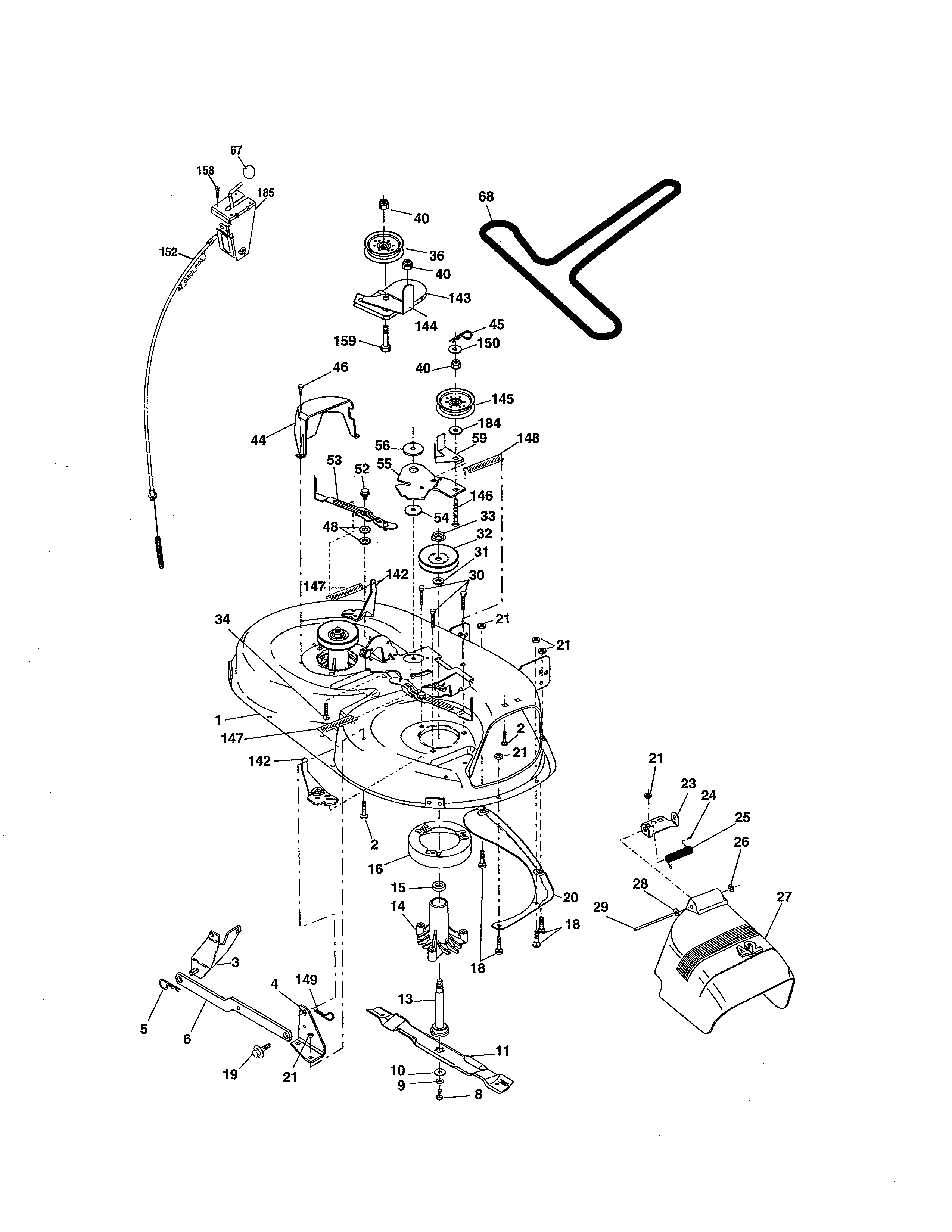 Craftsman 917276413 mower deck diagram