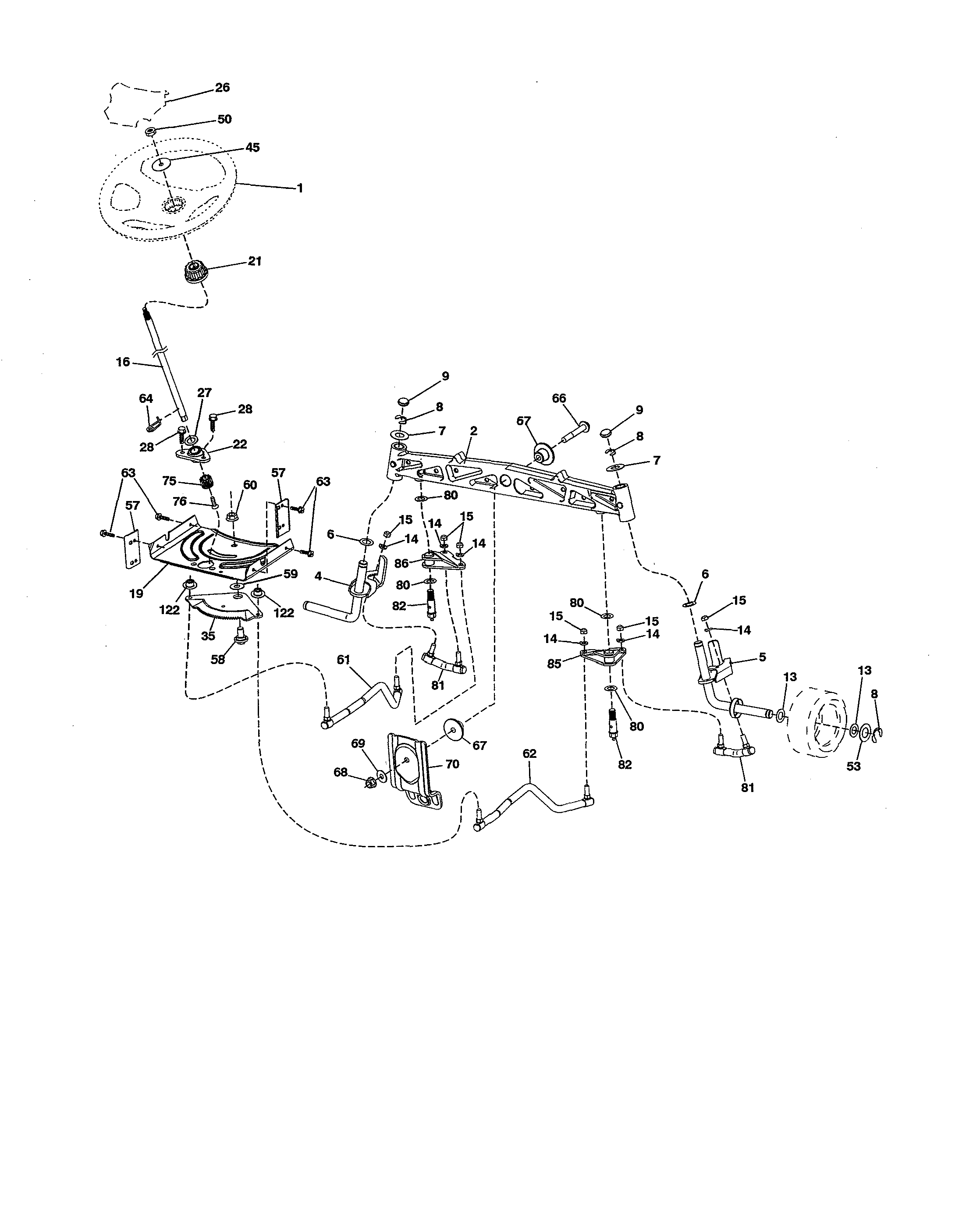 Craftsman 917255840 steering assembly diagram