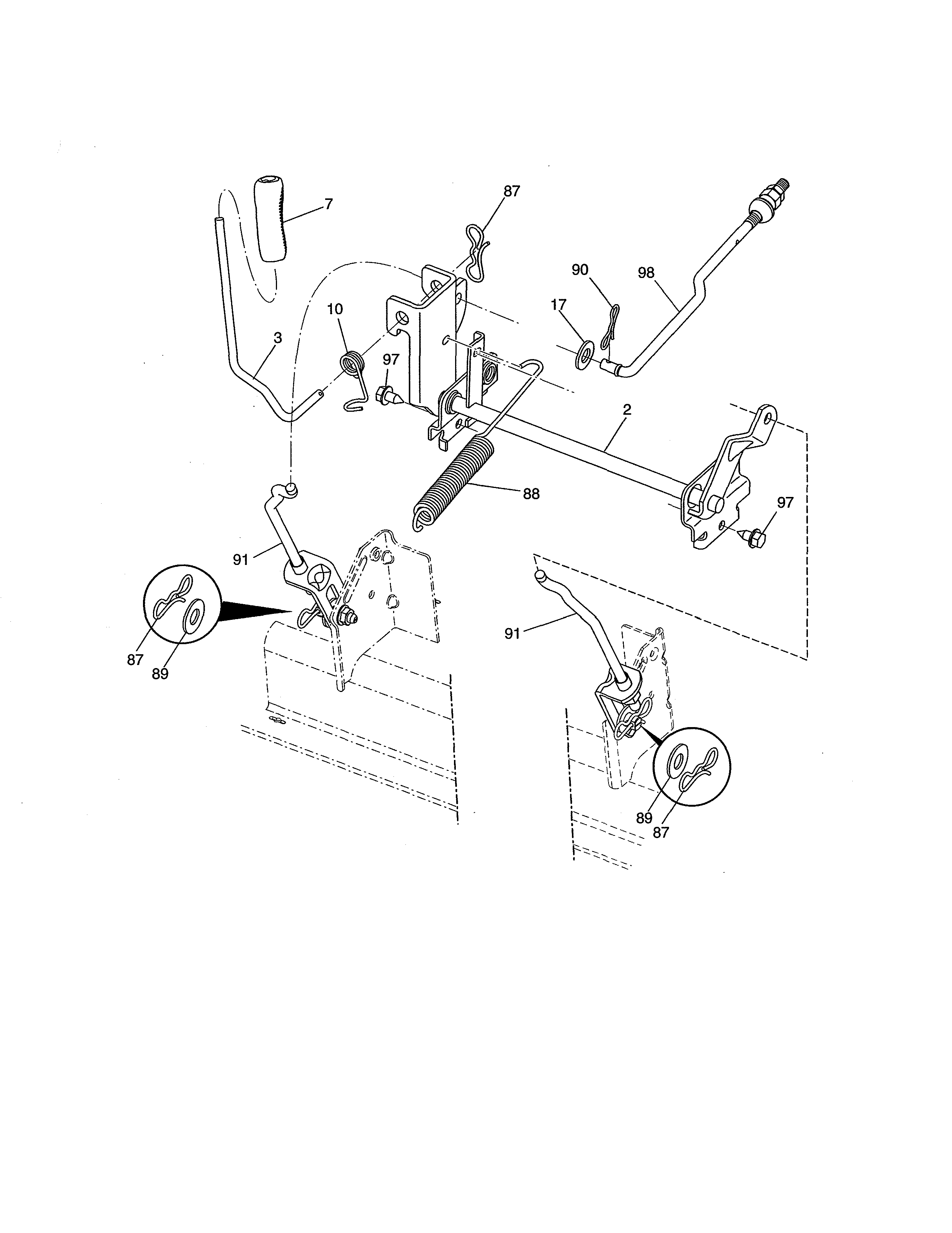 Craftsman 917255840 lift assembly diagram