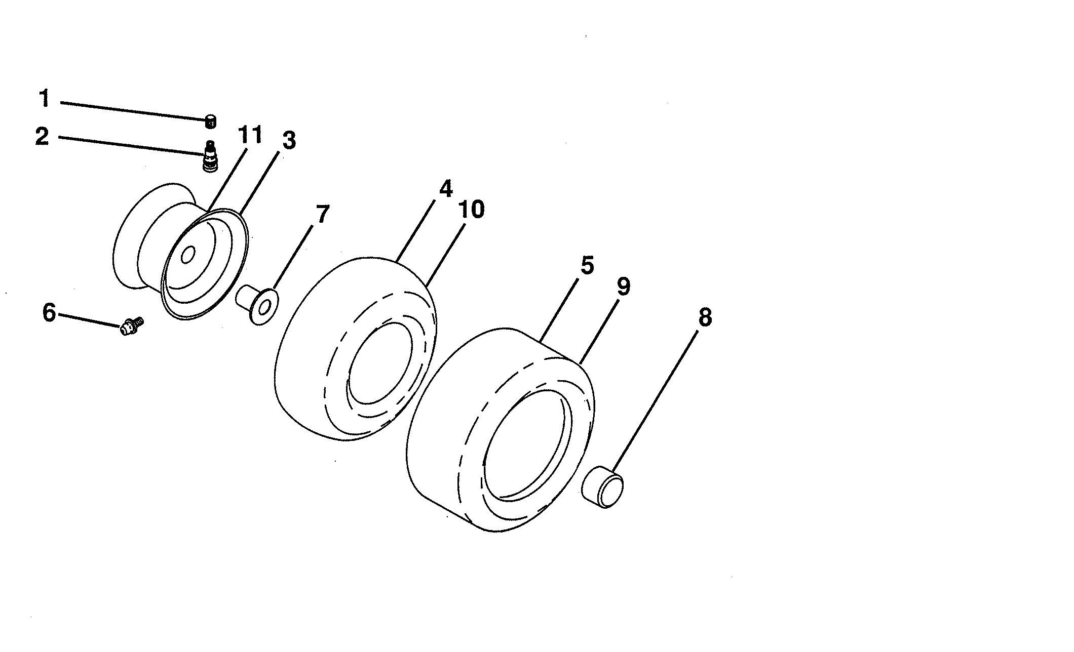 Craftsman 917255840 wheels & tires diagram