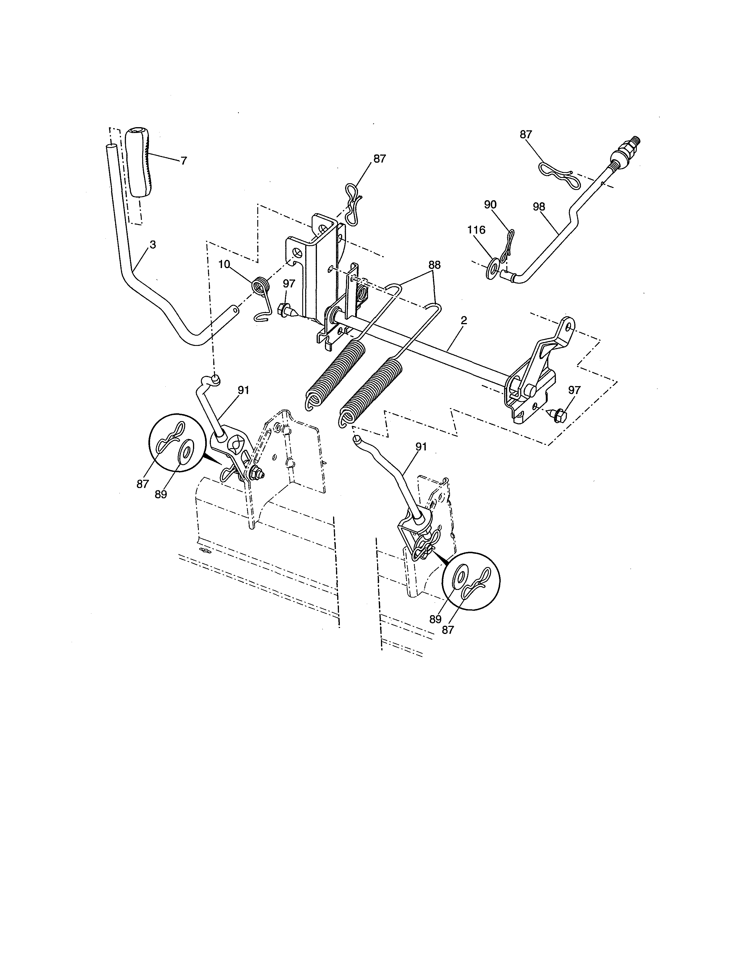 Craftsman 917204092 lift assembly diagram