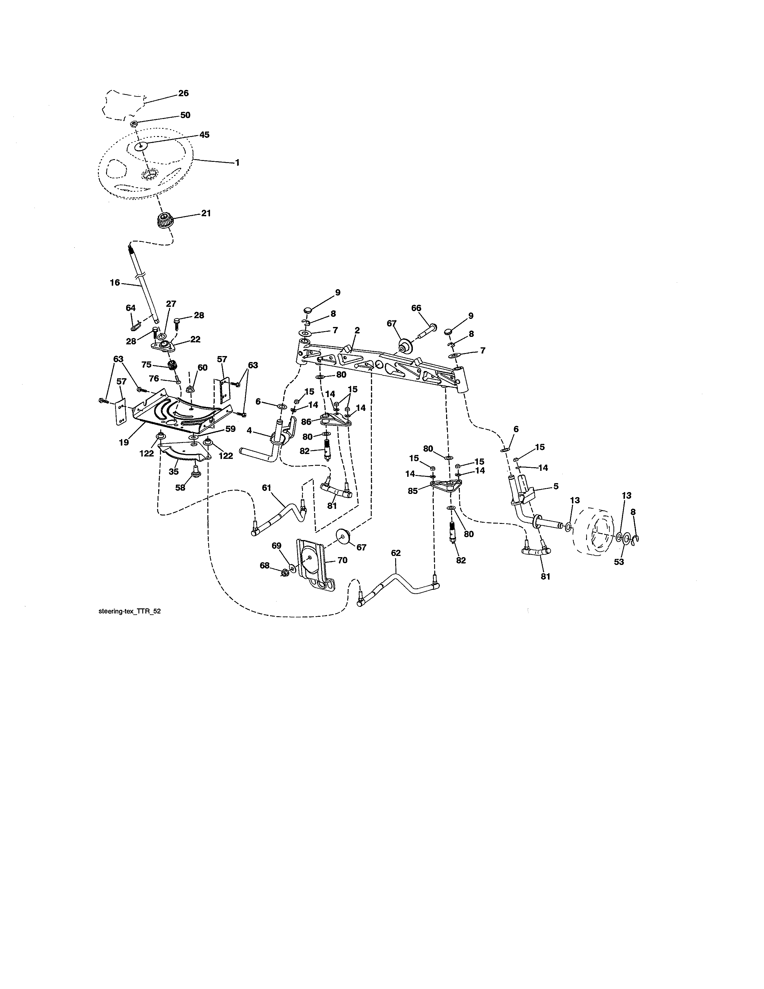 Craftsman 917203841 steering assembly diagram
