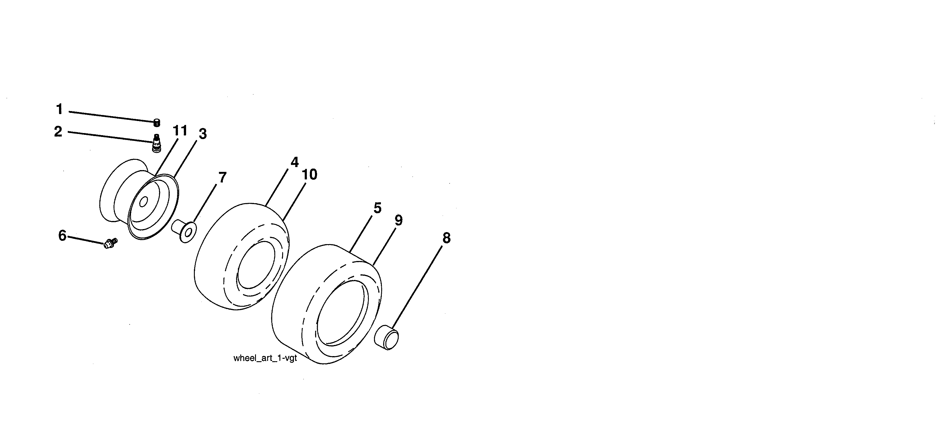 Craftsman 917203841 wheels & tires diagram