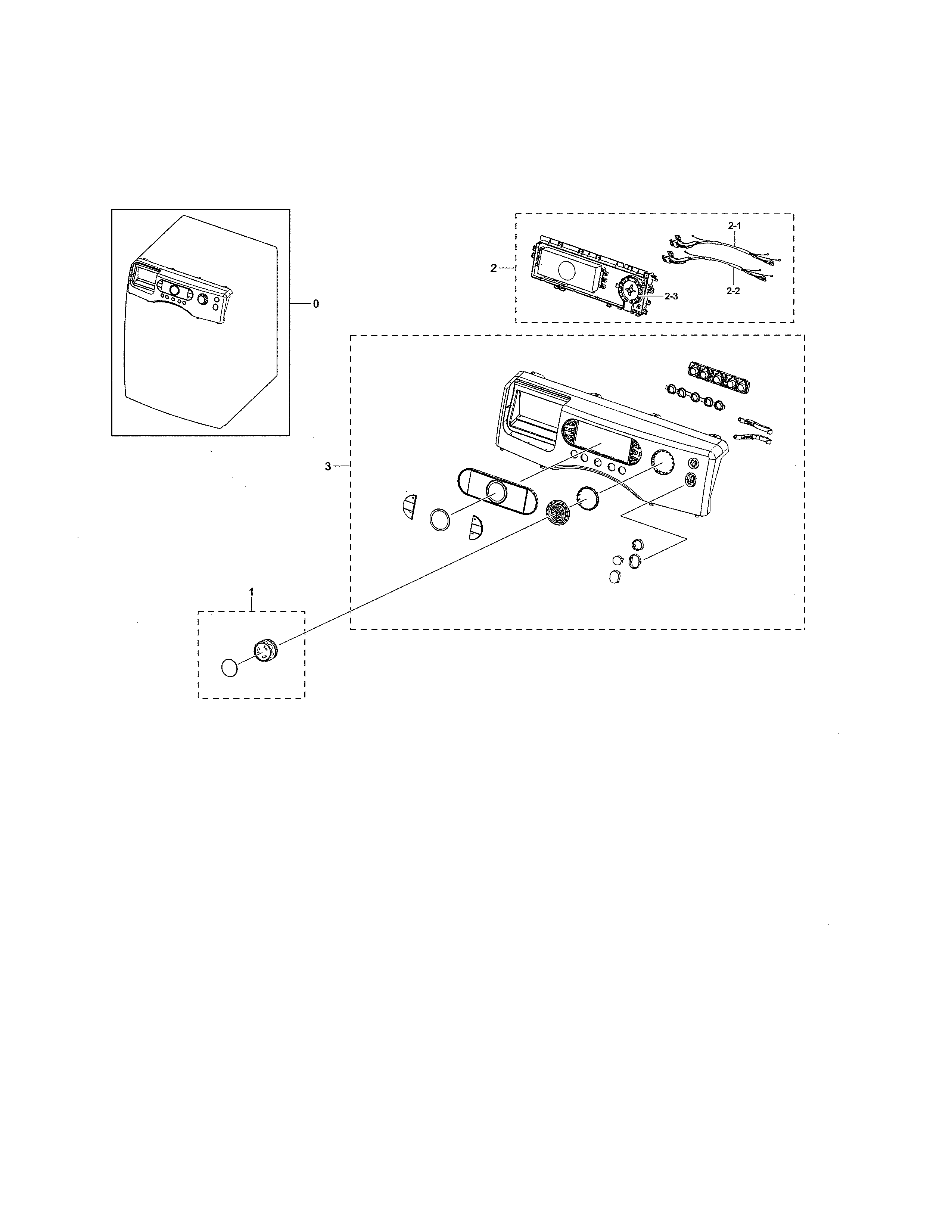 Samsung WF338AAW/XAA-00 control panel diagram