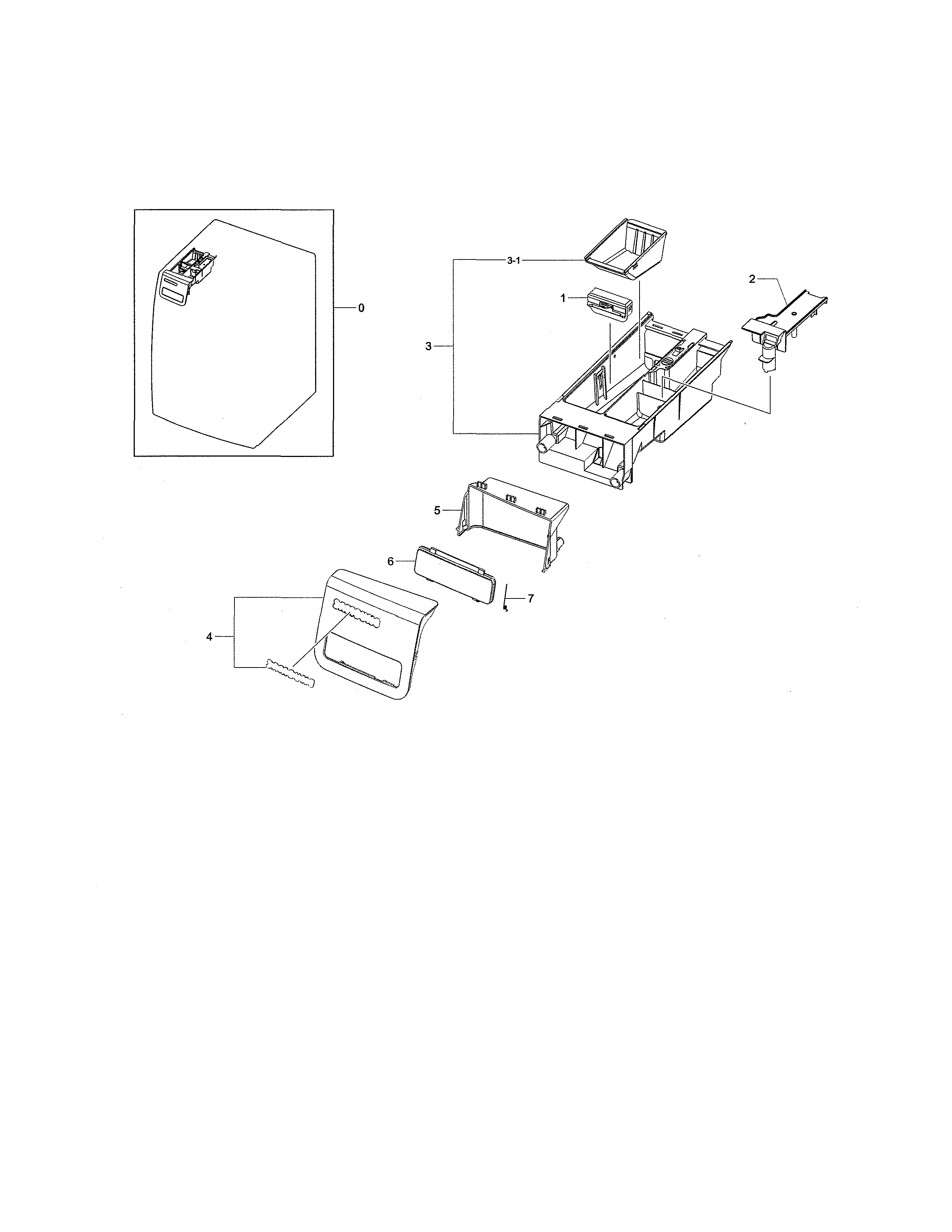 Samsung WF338AAW/XAA-00 drawer diagram