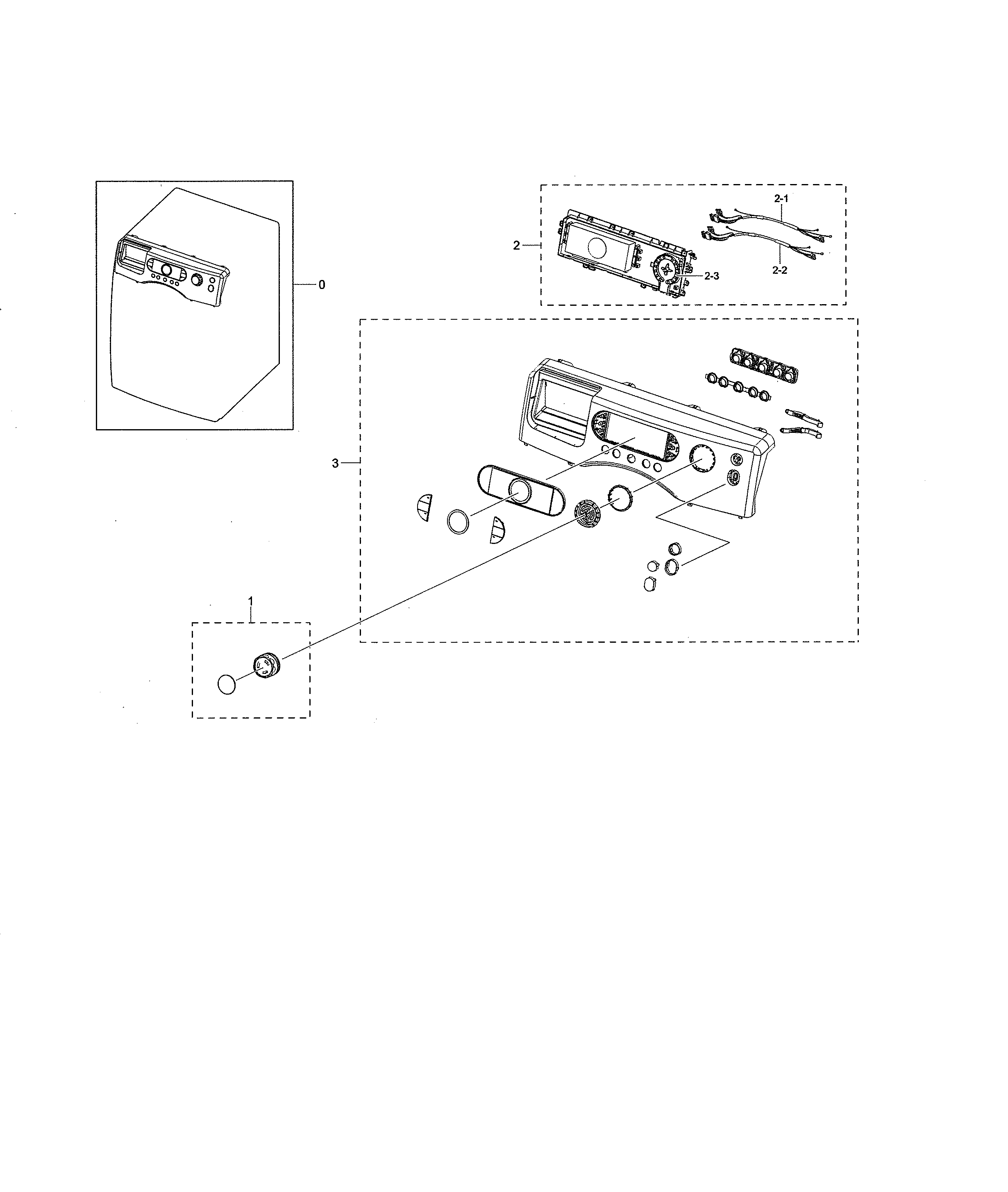 Samsung WF338AAW/XAA-01 control panel diagram