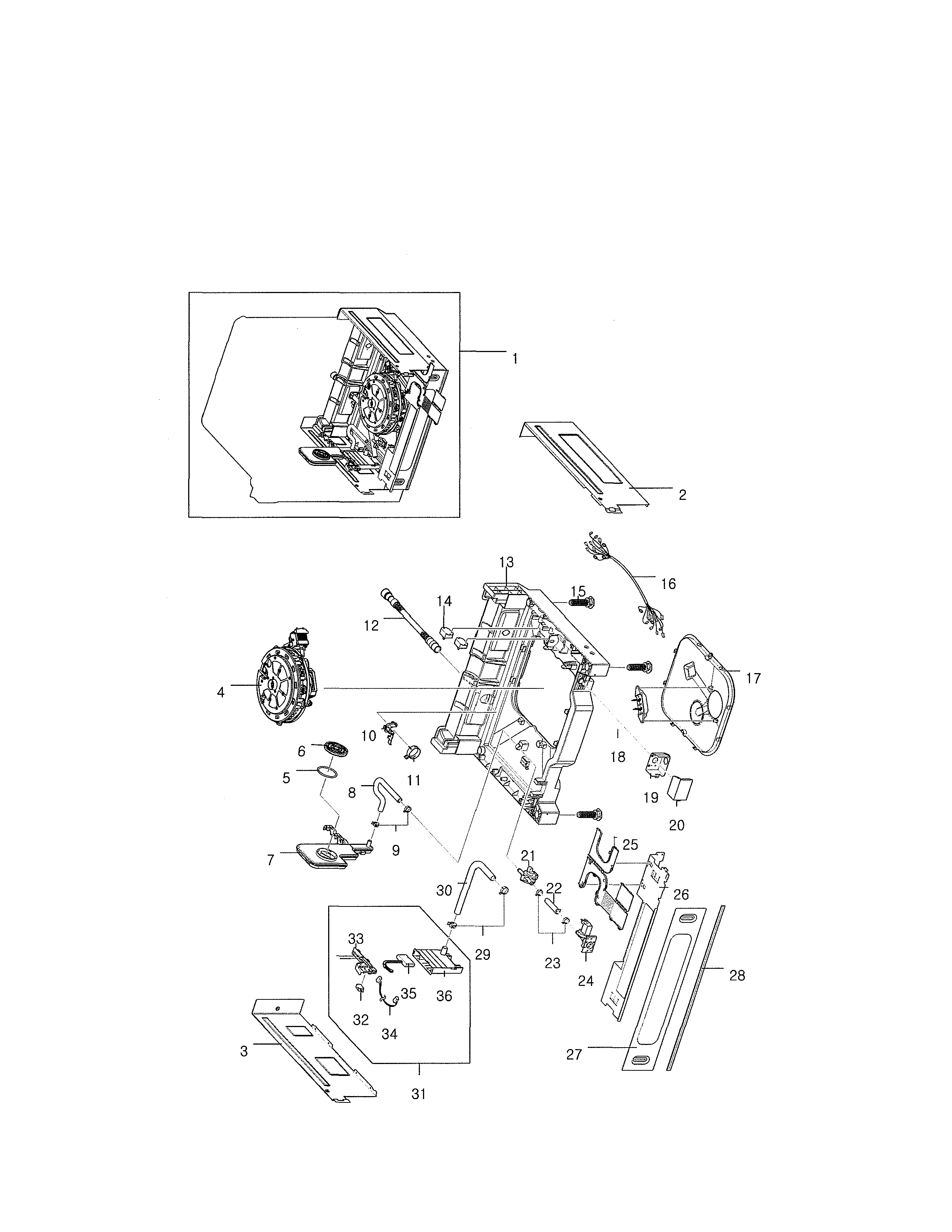 Samsung DMT300RFS/XAC-00 base assembly diagram