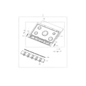 Samsung NA30N6555TS/AA-00 cooktop frame diagram
