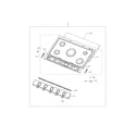 Samsung NA30N6555TG/AA-00 cooktop frame diagram