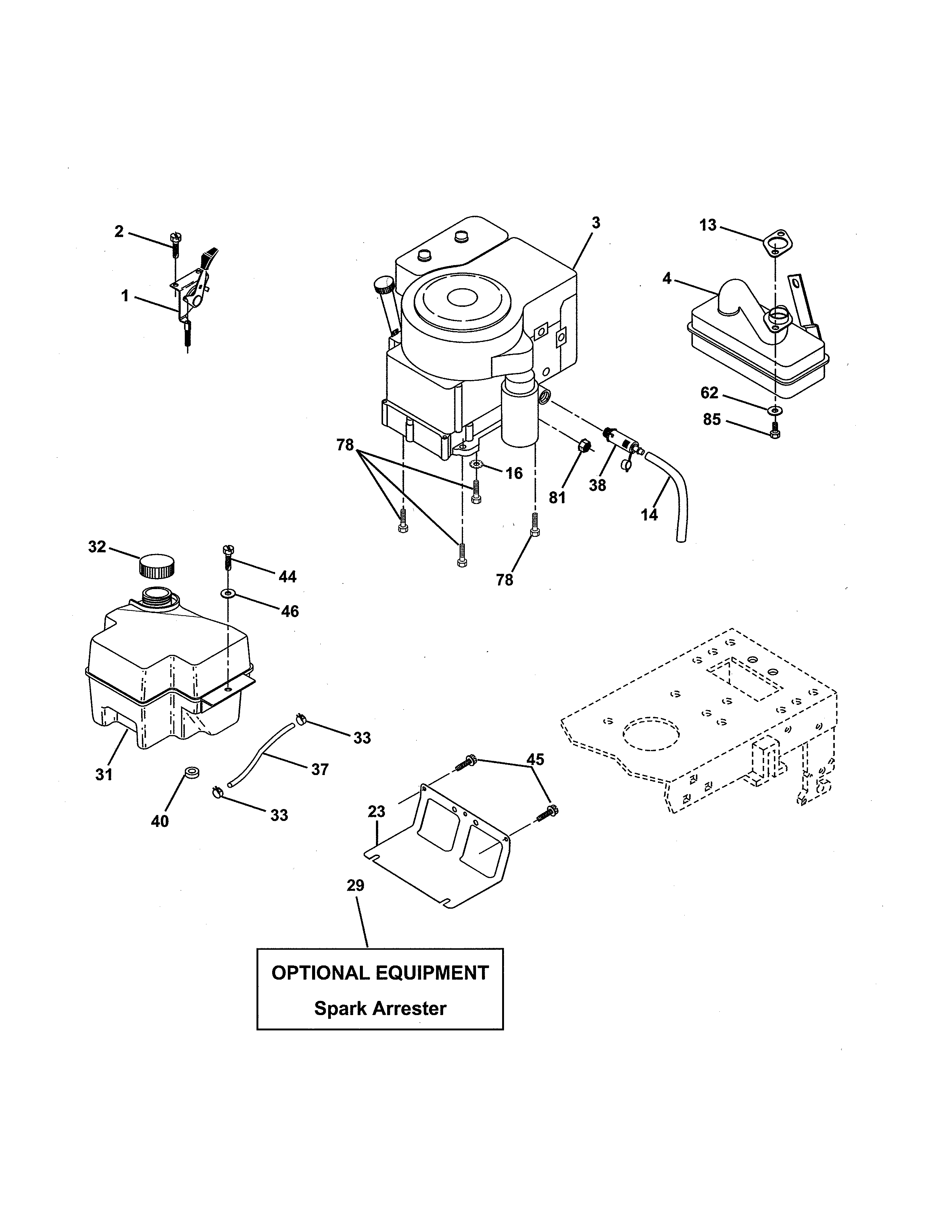 Weed Eater S165H42A engine diagram