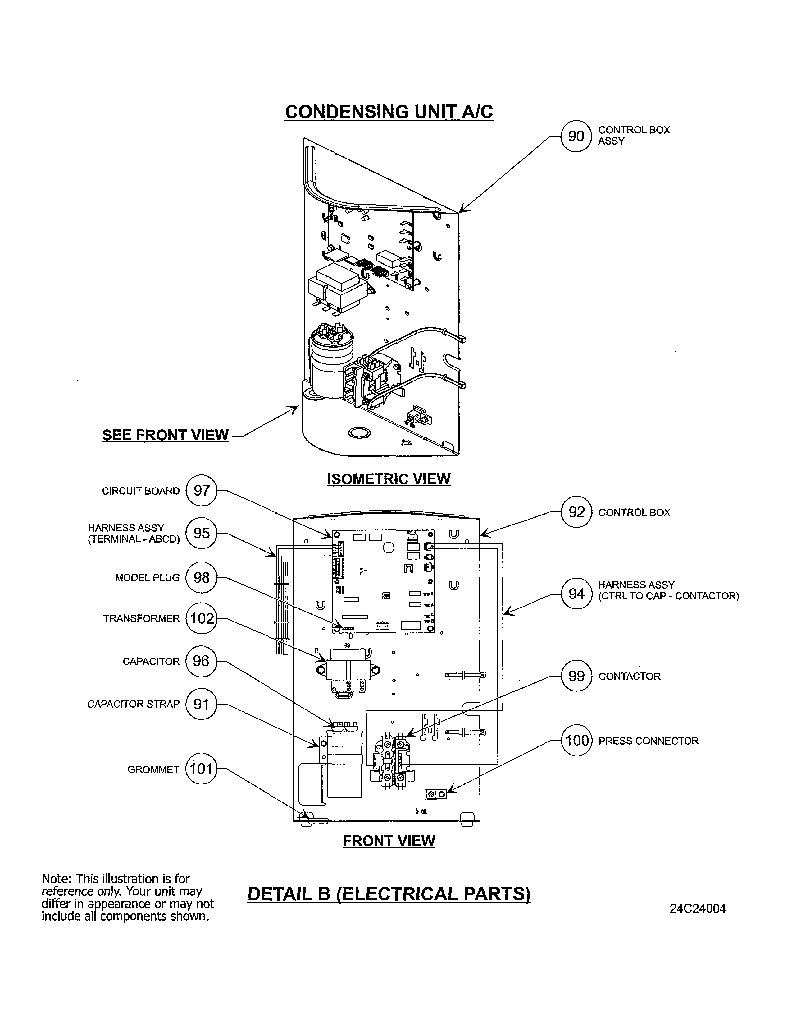 Carrier 24ANB736A0031030 electrical parts diagram