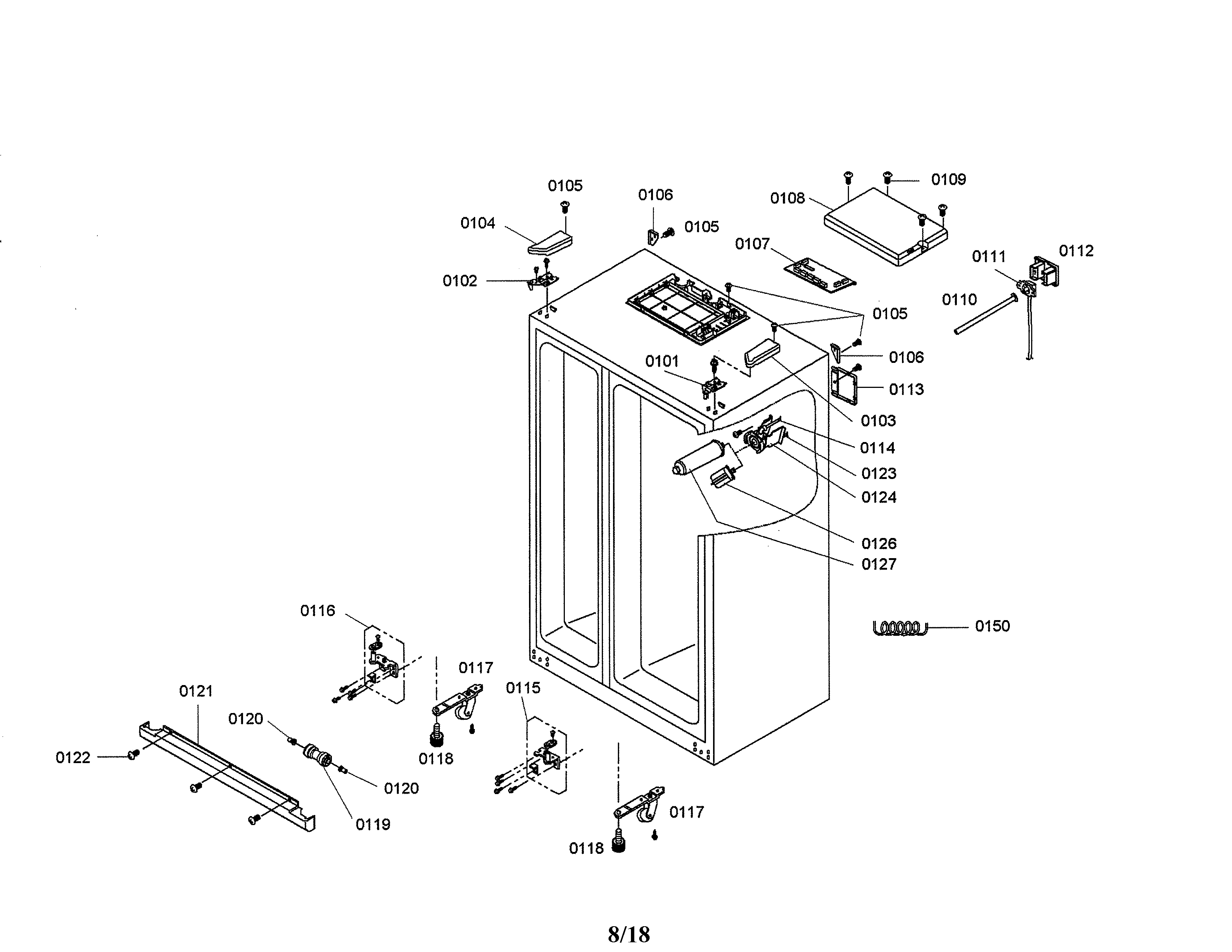 Bosch B20CS50SNS/02 cabinet diagram