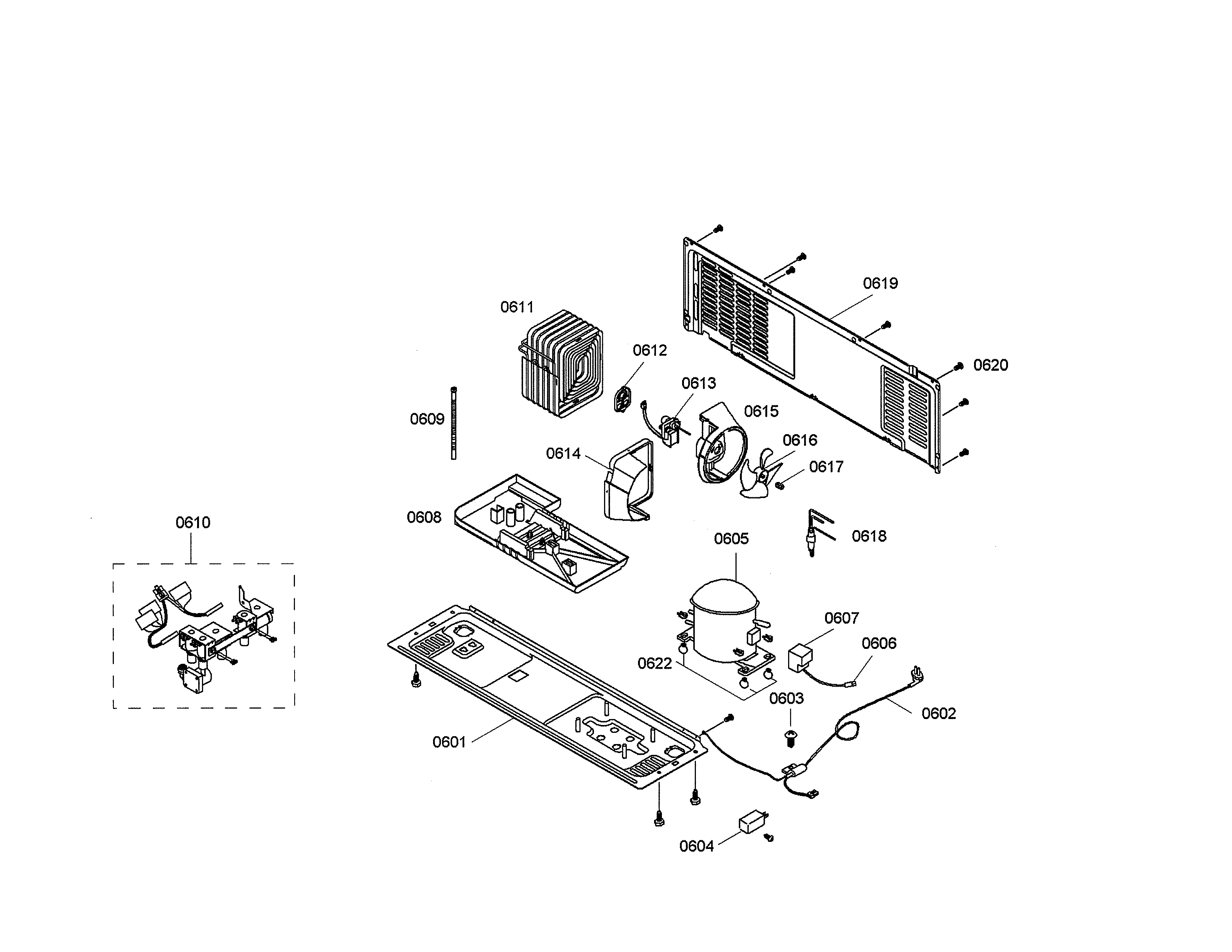 Bosch B20CS50SNS/02 compressor/water valve diagram